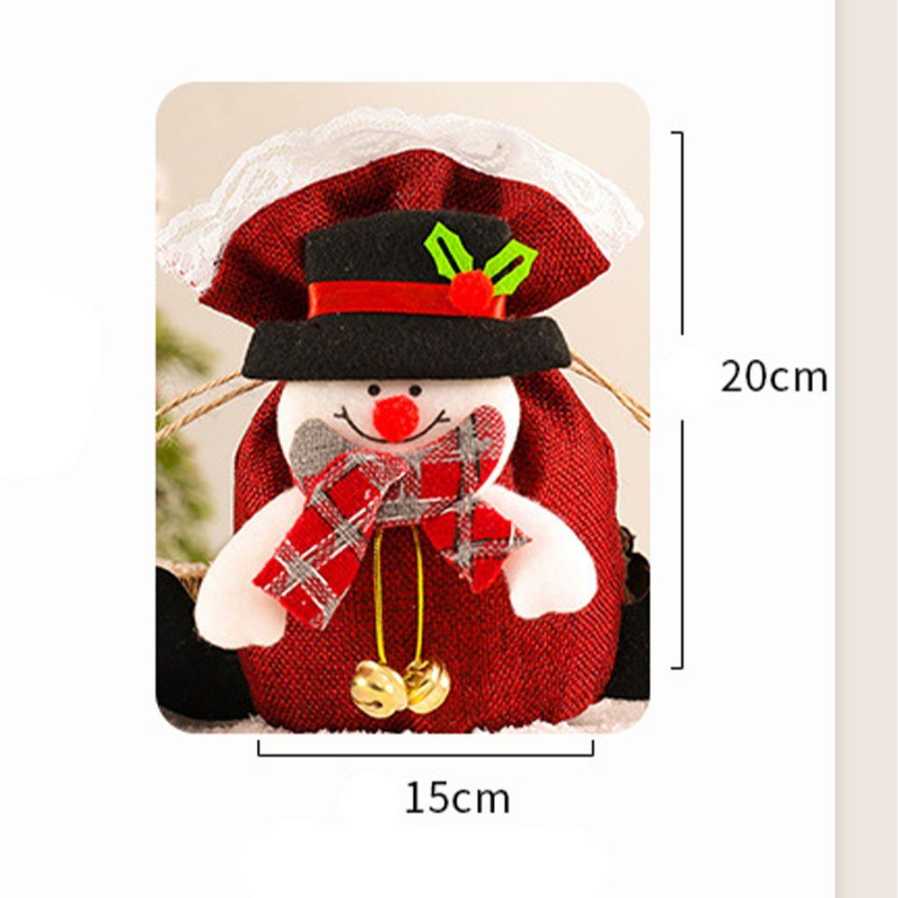 Weihnachtsfeier 3-tlg AUzzO~ Süßigkeiten geschenktüte Apfeltasche Geschenkpapier Weihnachtsdekoration für für Glückstasche, Weihnachten