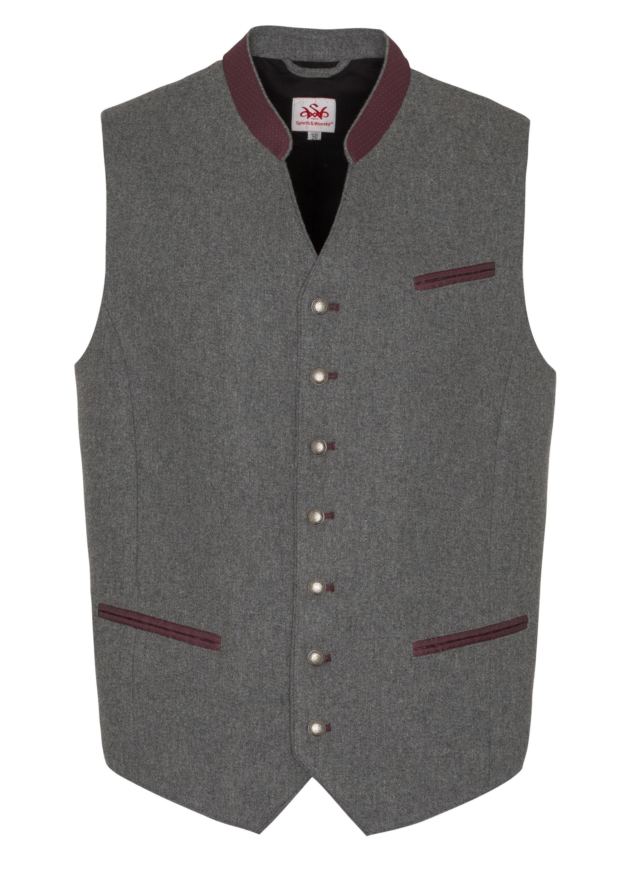 Spieth & Wensky Trachtenweste Aris (1-tlg) mit modischen Ziernähten günstig online kaufen