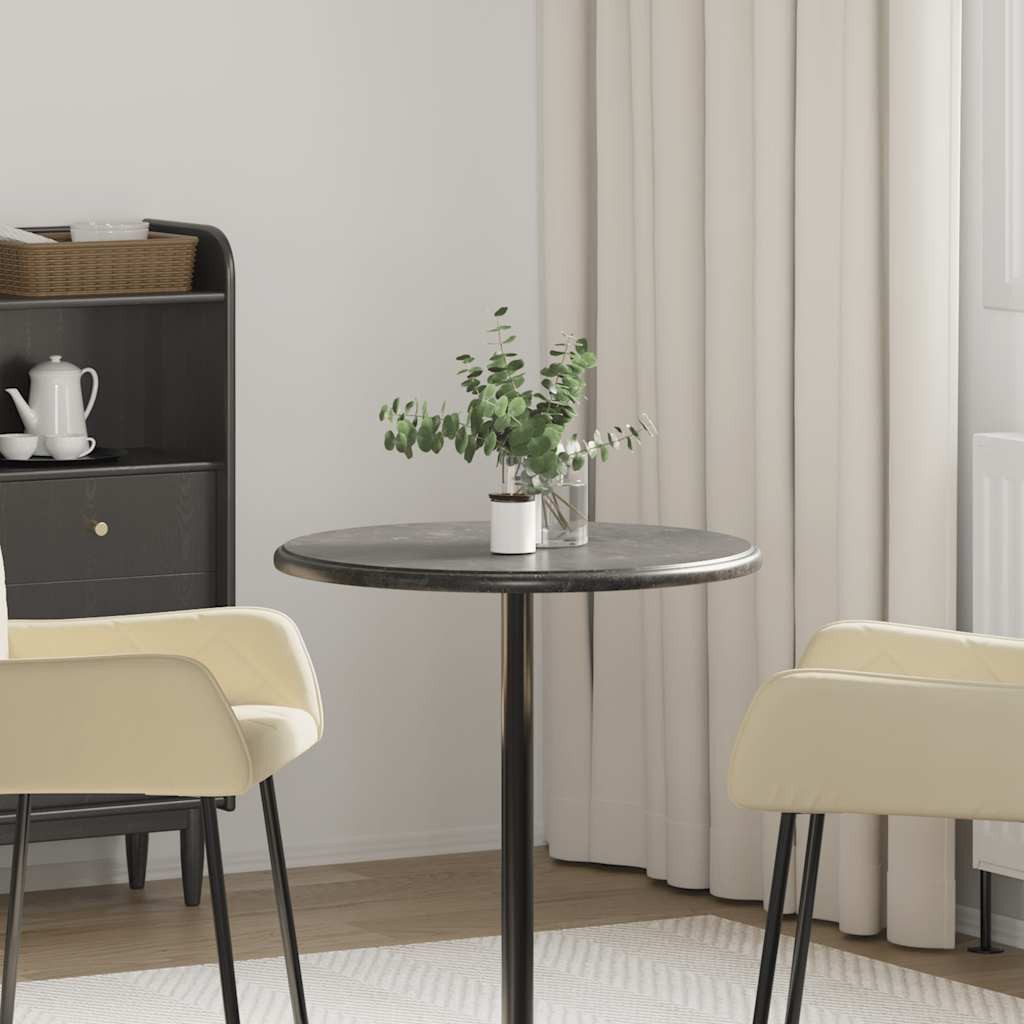 furnicato Tischplatte Marmor Ersatz-60 x 2,5 cm Schwarz (1 St), Pflegeleichte Tischplatte für Esstische, Kaffeetische und Gartentische