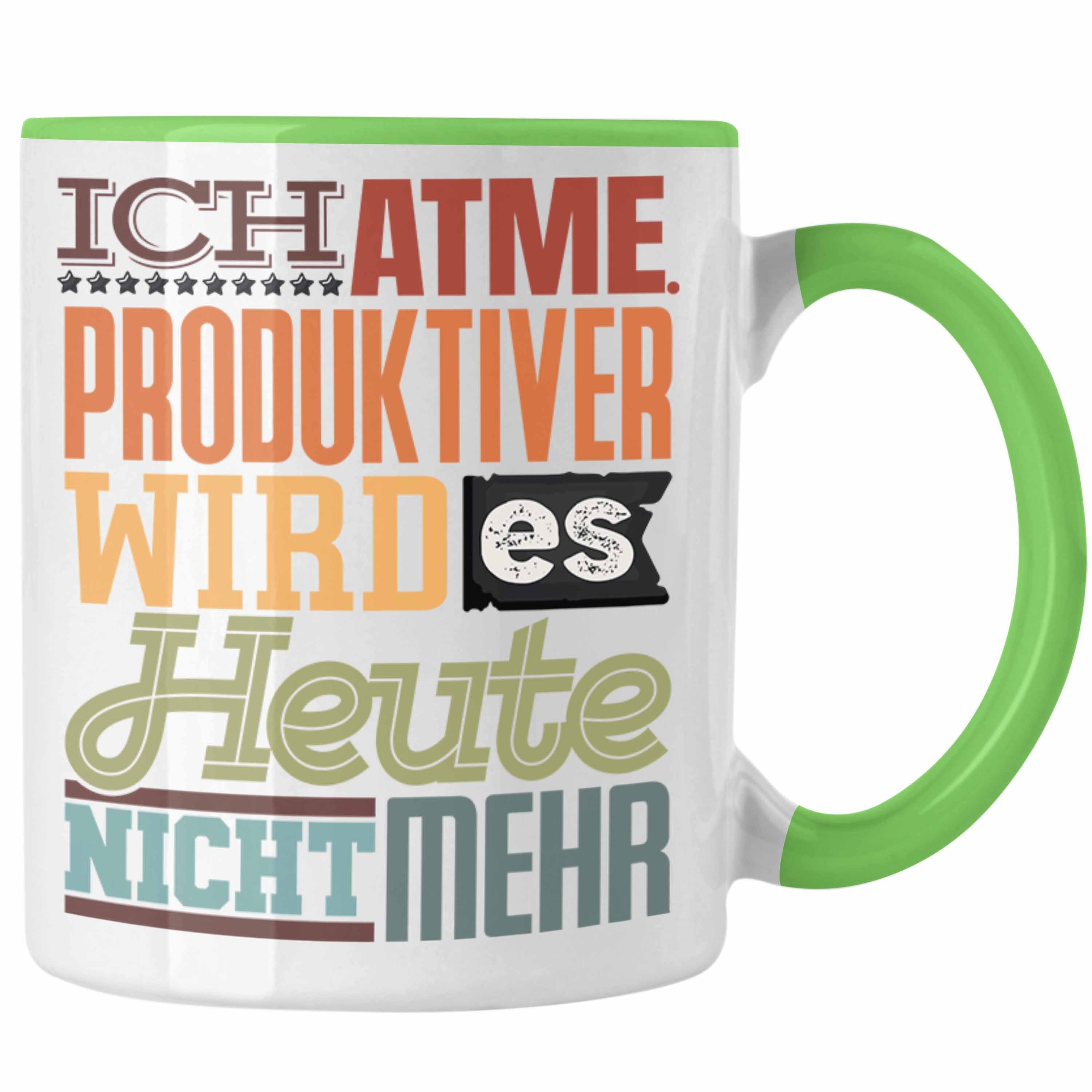 Trendation Tasse Ich Atme Kollegin Mehr Nicht Heute Produktiver Tasse Wird Es Grün Geschenk