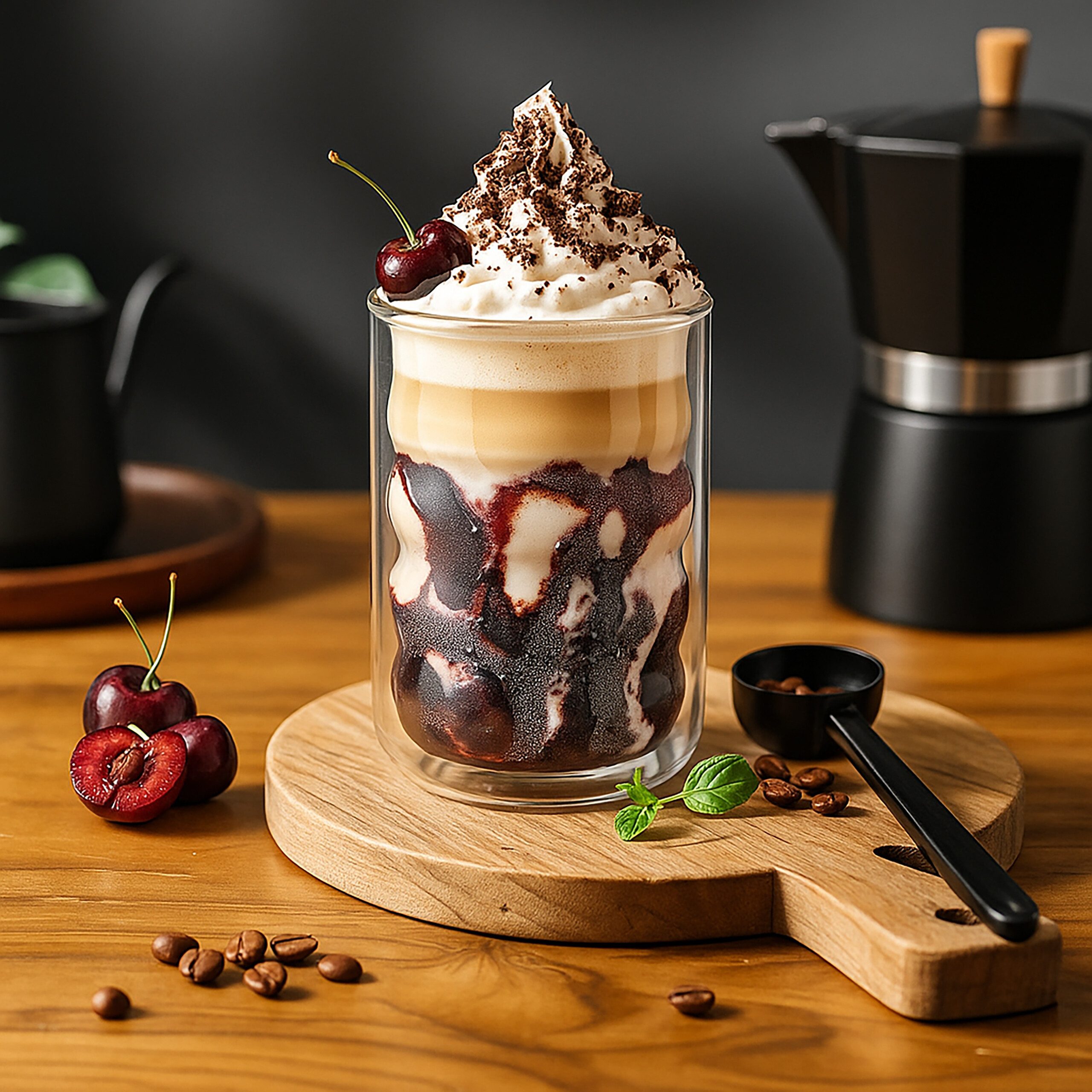 relaxdays Gläser-Set Latte Macchiato Gläser mit Löffel, 6-tlg., Glas, 6er Pack