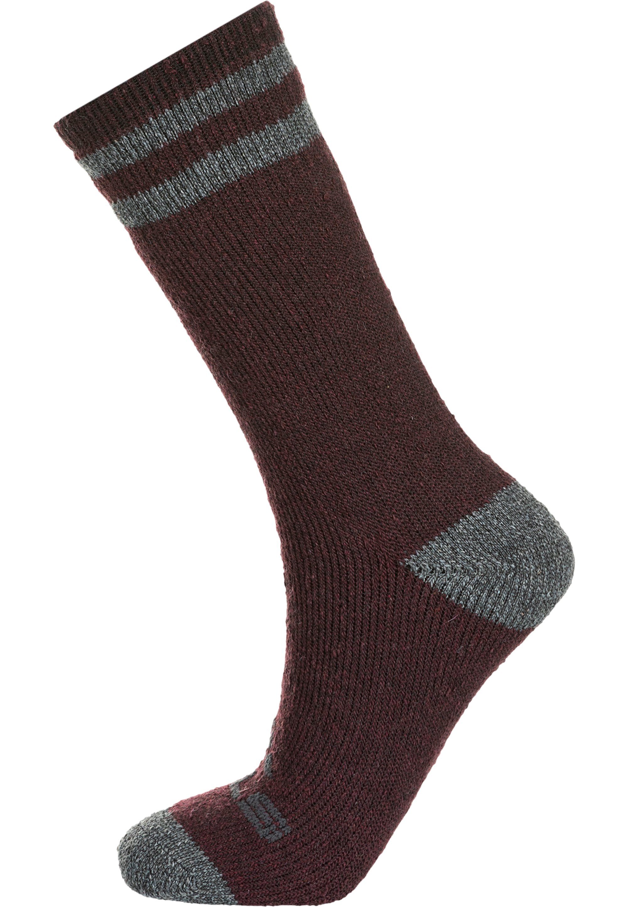 MOLS Socken (1-Paar) wärmendem Material dunkelrot Bonner aus