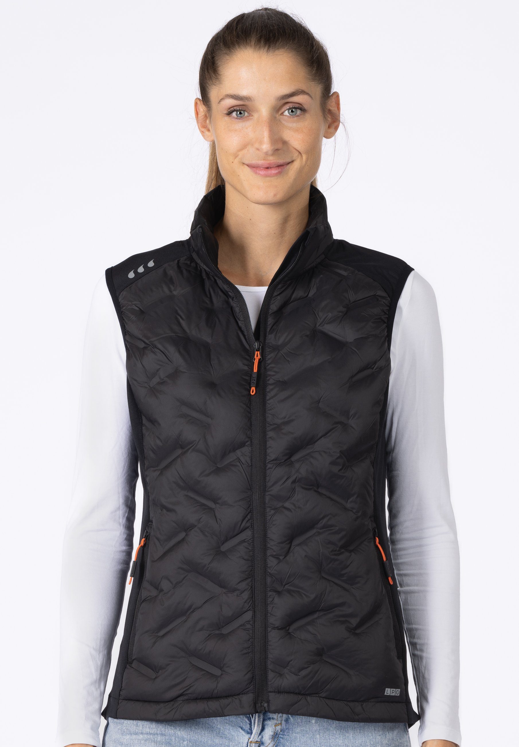 DEPROC Active Steppweste Stehkragen black Funktionsweste, mit YOLANDA Women Hybridweste CS Outdoorweste