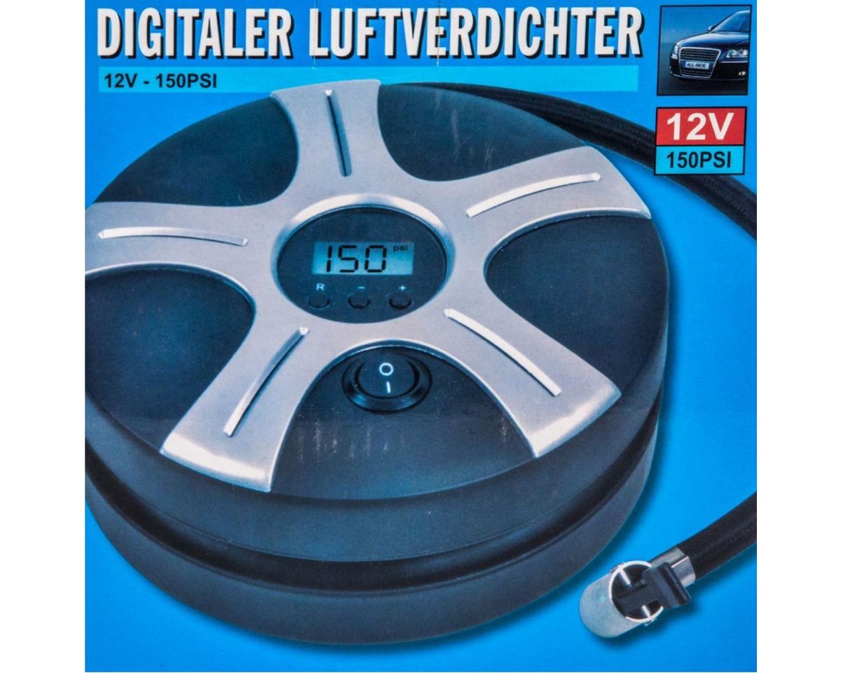 Thumbnail - All Ride Kompressor Kompressor für Zigarettenanzünder digital 12V 150PSI Luftkompressor, 3-tlg., platzsparende Aufbewahr...