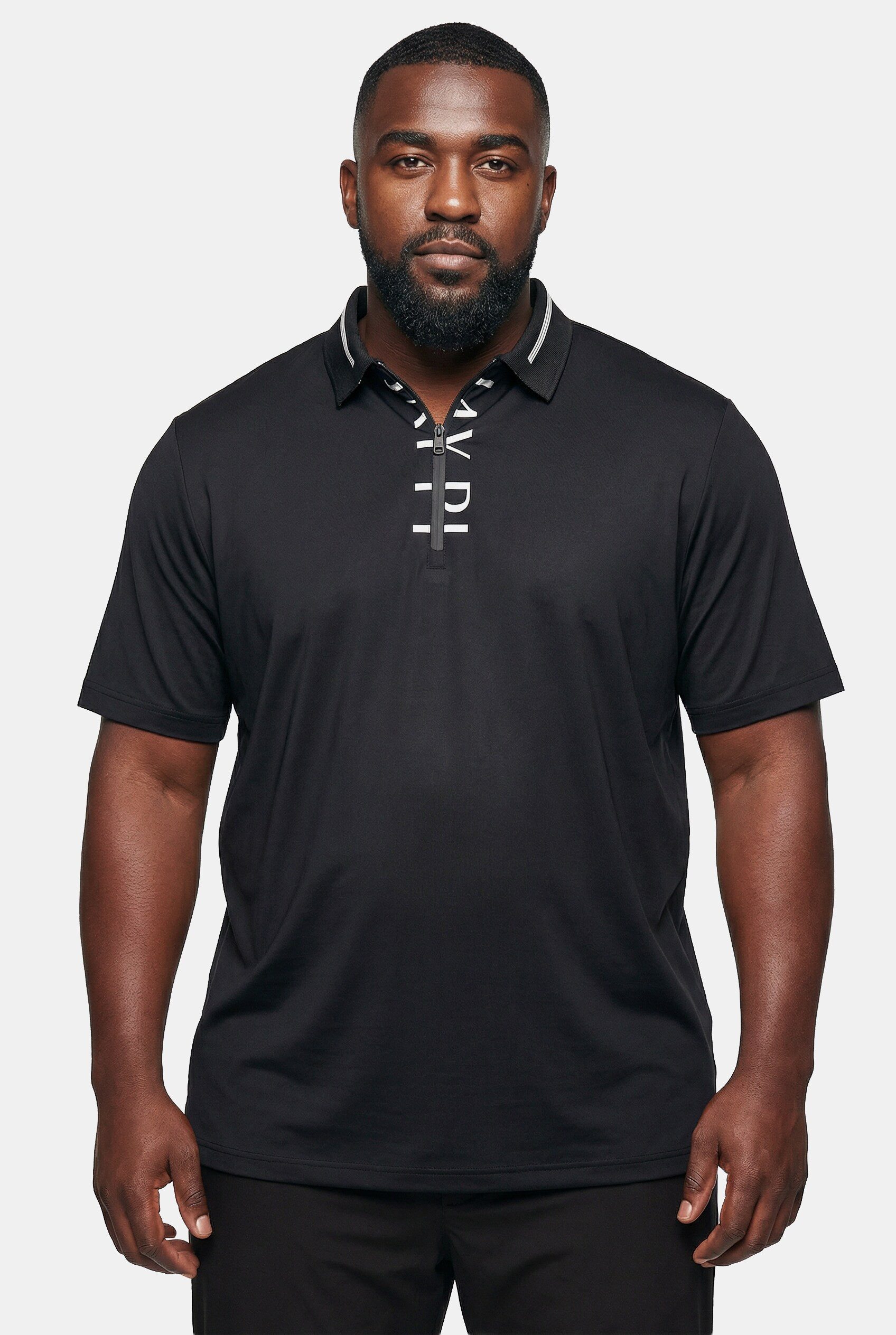 JP1880 Poloshirt Poloshirt Golf Zipper Halbarm Kontrast Details