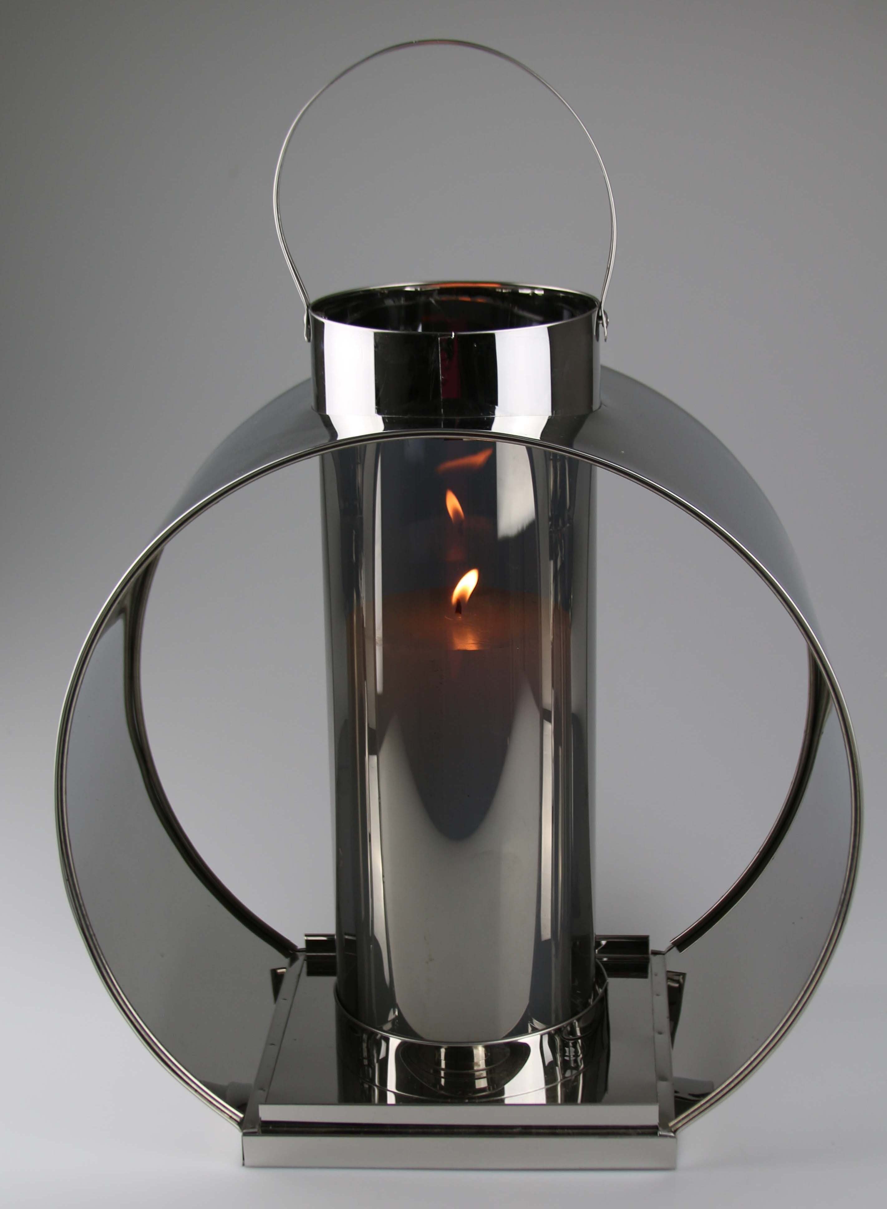 (1 Kerzenlaterne Höhe: Edelstahl, Design cm 34,5 aus St), AM Weihnachtsdeko