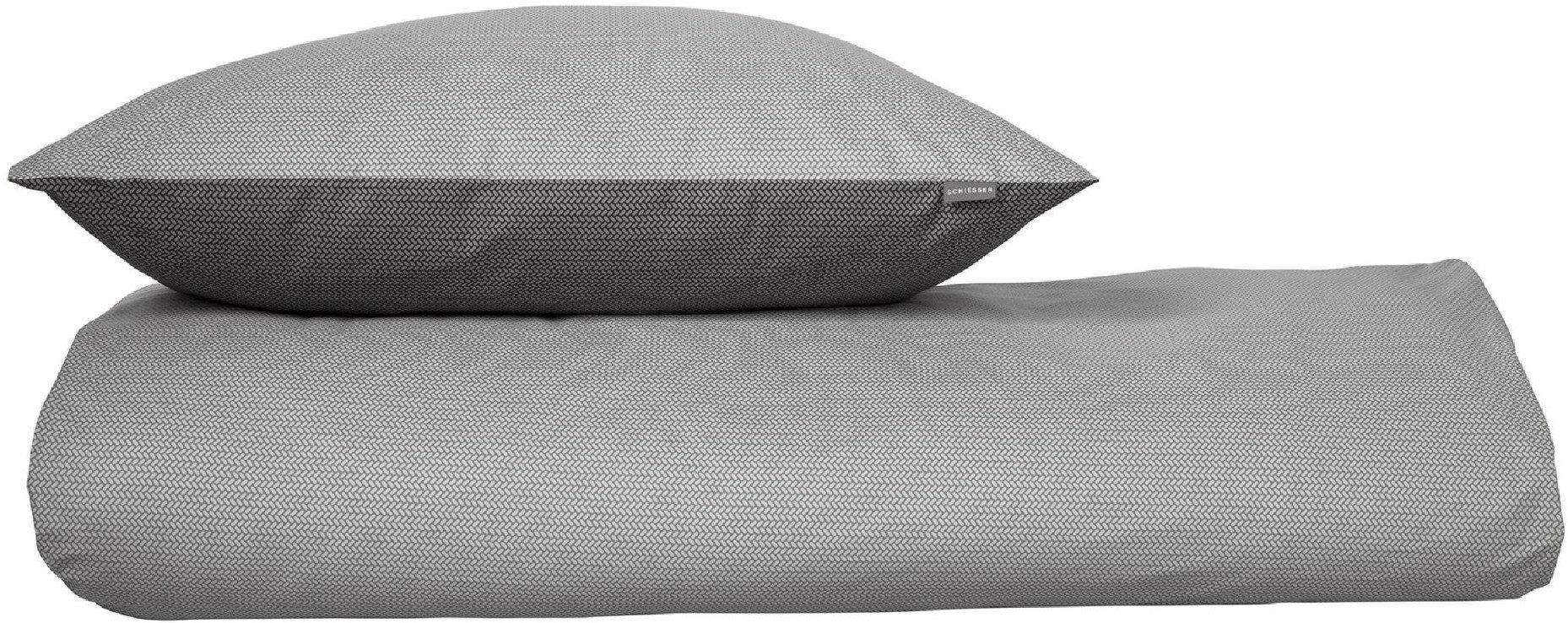 Schiesser Bettwäsche Silva in einem simplen Minimaldessin in angesagter Strickoptik, Renforcé, 2 teilig, OEKO-TEX® MADE IN GREEN