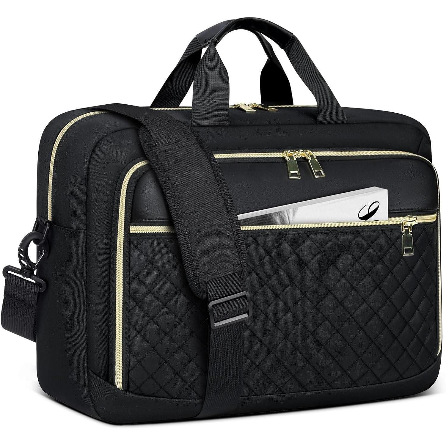 Laptoptasche Laptoptasche 17,3 Zoll Damen Business Notebook Wasserdicht Schwarz