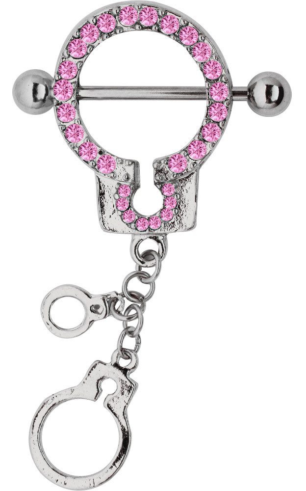 Adelia´s Brustwarzenpiercing Piercing - Brustwarzenpiercing Titan Schild Zirkonia, Schild mit Zirkonia, 1,6 mm Länge, 1,6 mm Stärke, Titan