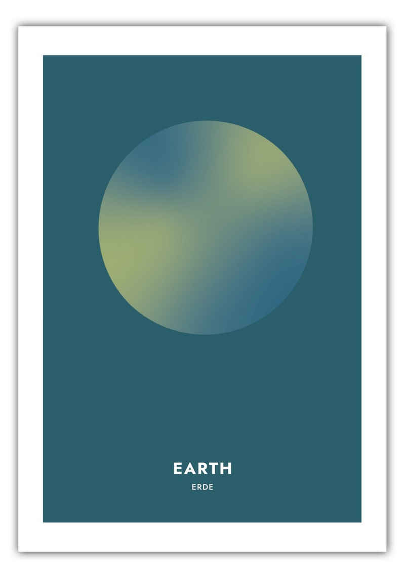 MOTIVISSO Poster Planeten - Erde - Earth