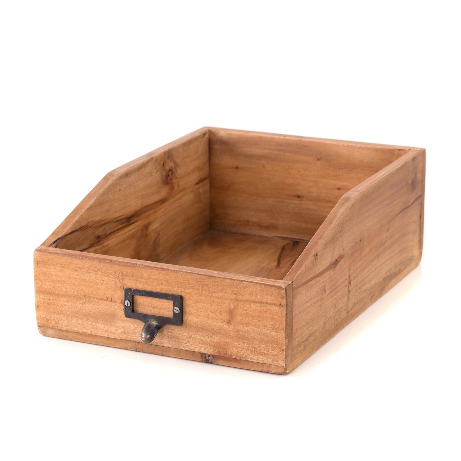 DESIGN DELIGHTS Aufbewahrungsbox DOKUMENTENABLAGE "CARTA", Altholz massiv, 33x24x12 cm (TxBxH), Holza