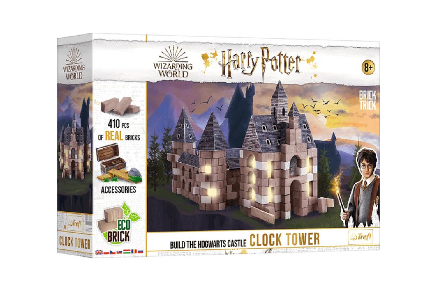 Trefl GmbH Harry Potter Brick Trick - XL Uhrenturm Holzbaukasten, (410 St)
