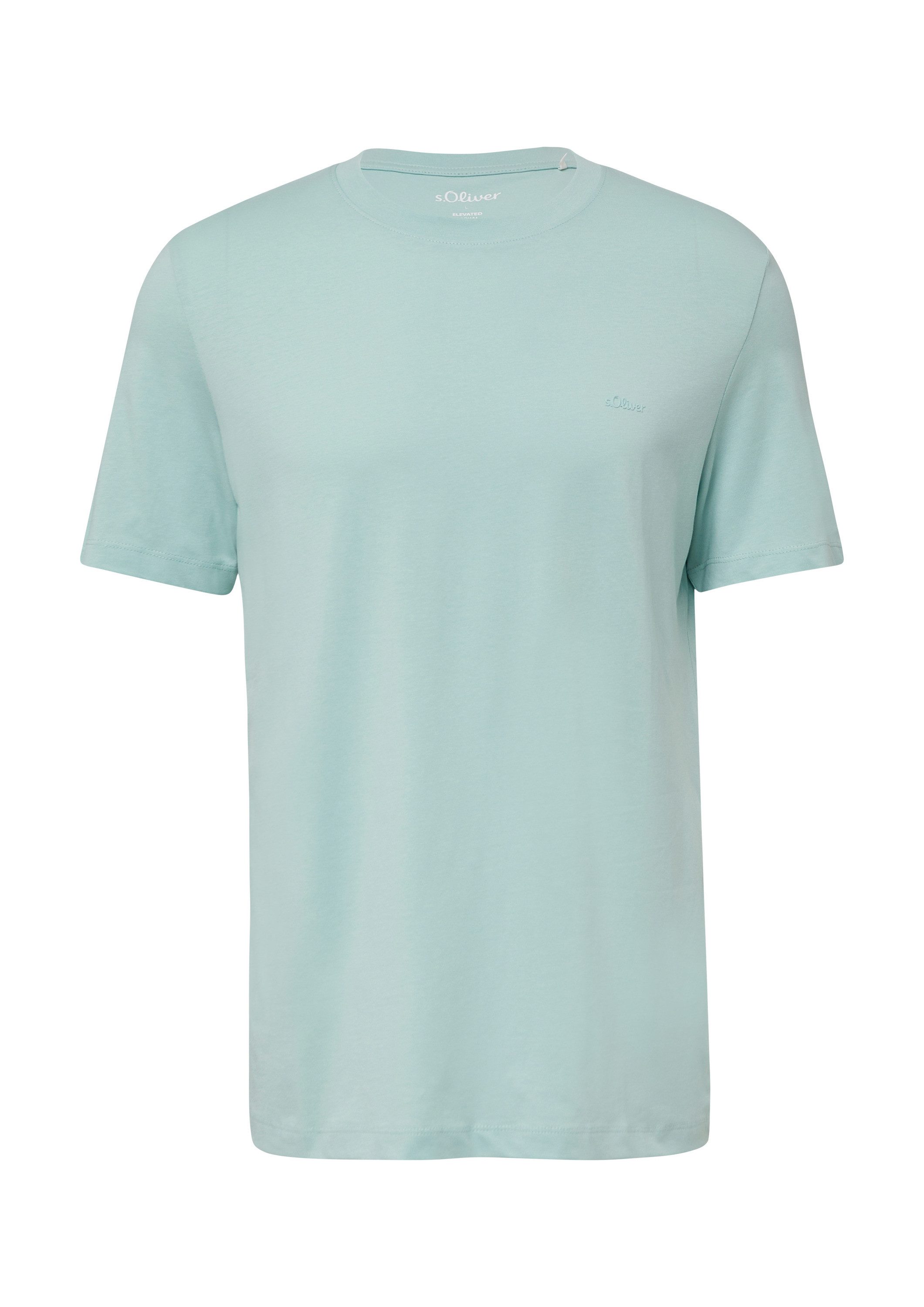 s.Oliver Kurzarmshirt T-Shirt Baumwoll-T-Shirt mit Logo-Print günstig online kaufen