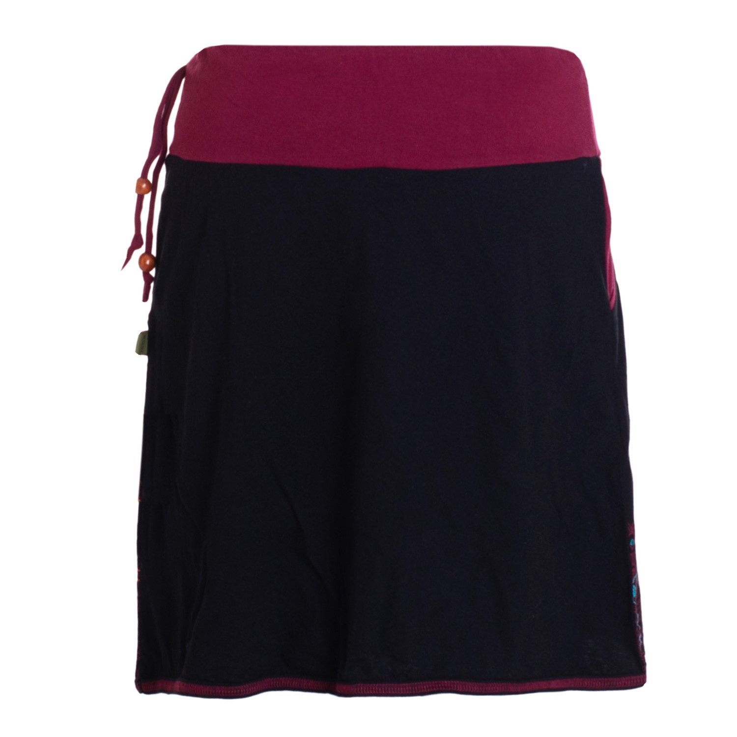 Vishes Minirock Blumen-Muster breiter Bund mit Kordel-Zug und Taschen mit S günstig online kaufen