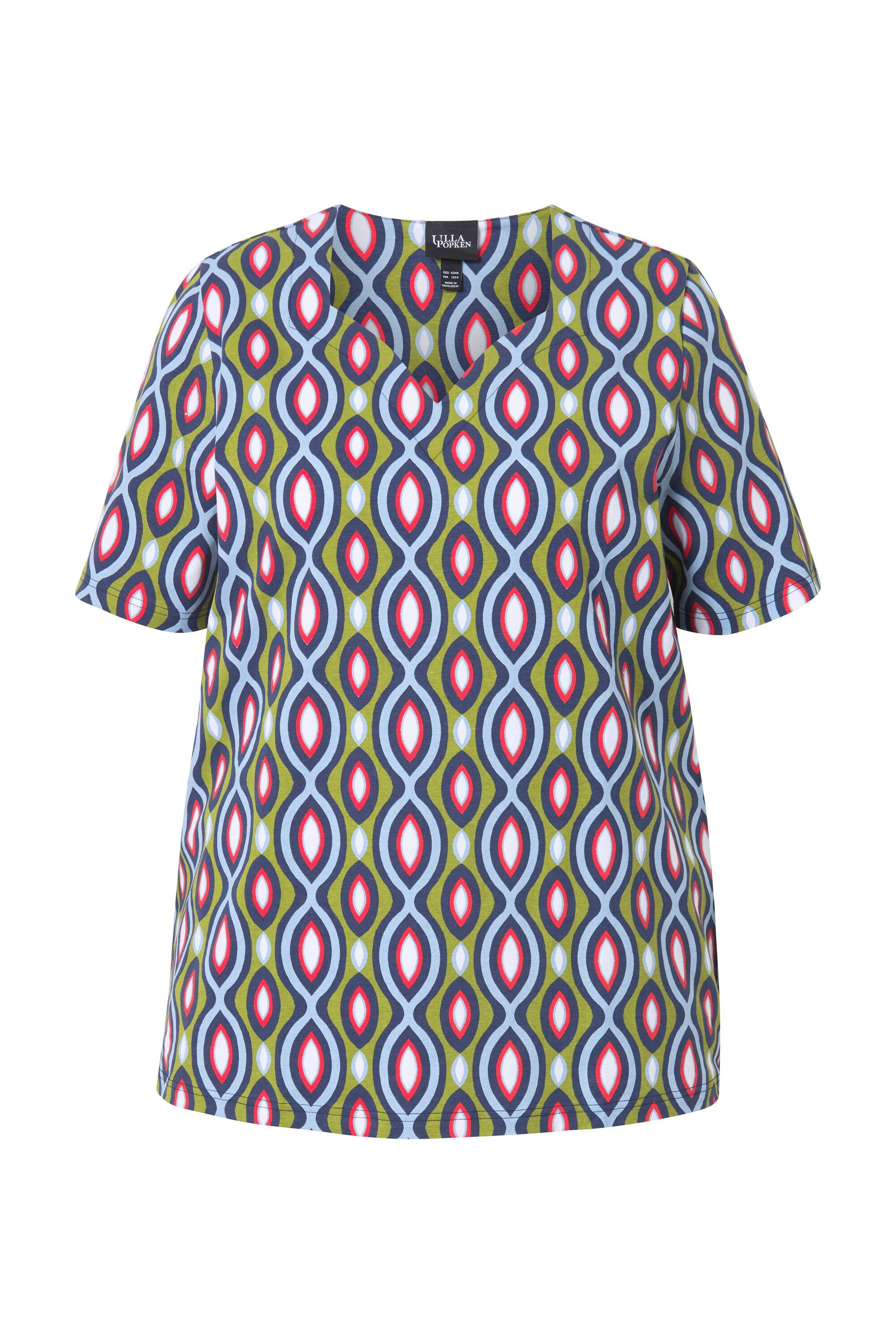 Ulla Popken T-Shirt T-Shirt A-Linie Herzausschnitt günstig online kaufen