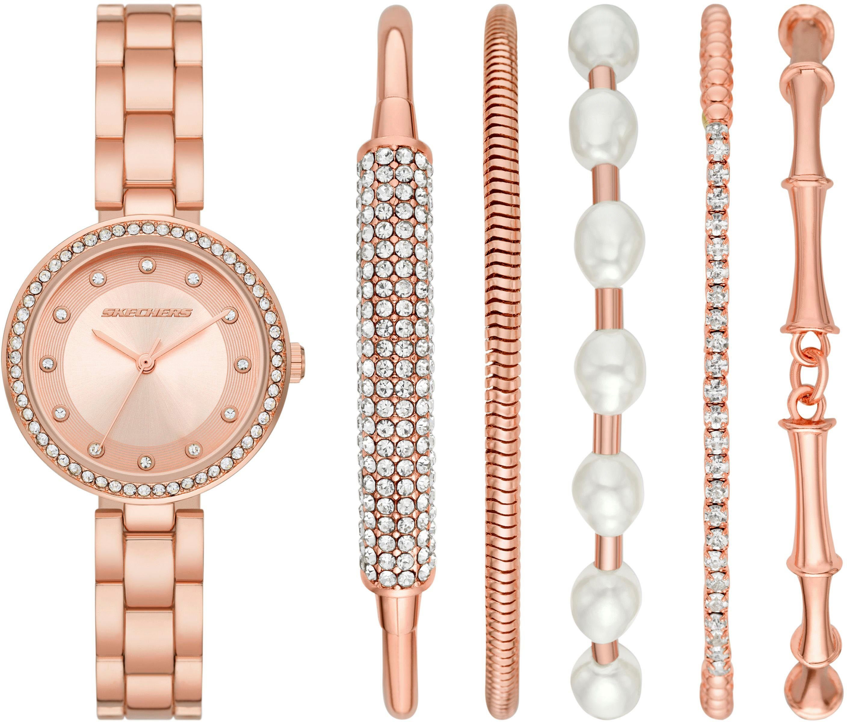Skechers Quarzuhr BRACELET GLITZ SET SR9079, günstig online kaufen