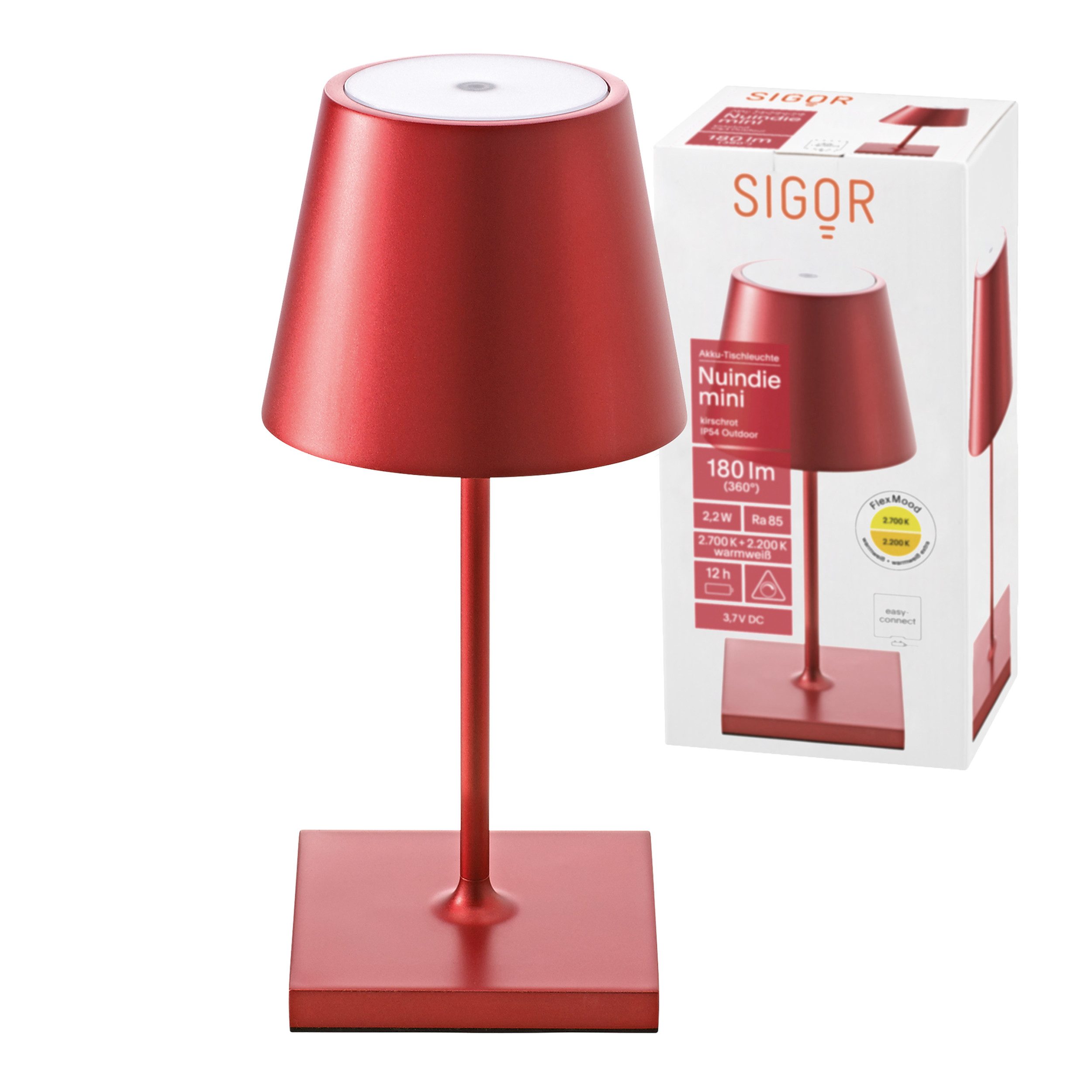 SIGOR LED Tischleuchte stilvolle Akku-Tischlampe Nuindie günstig online kaufen