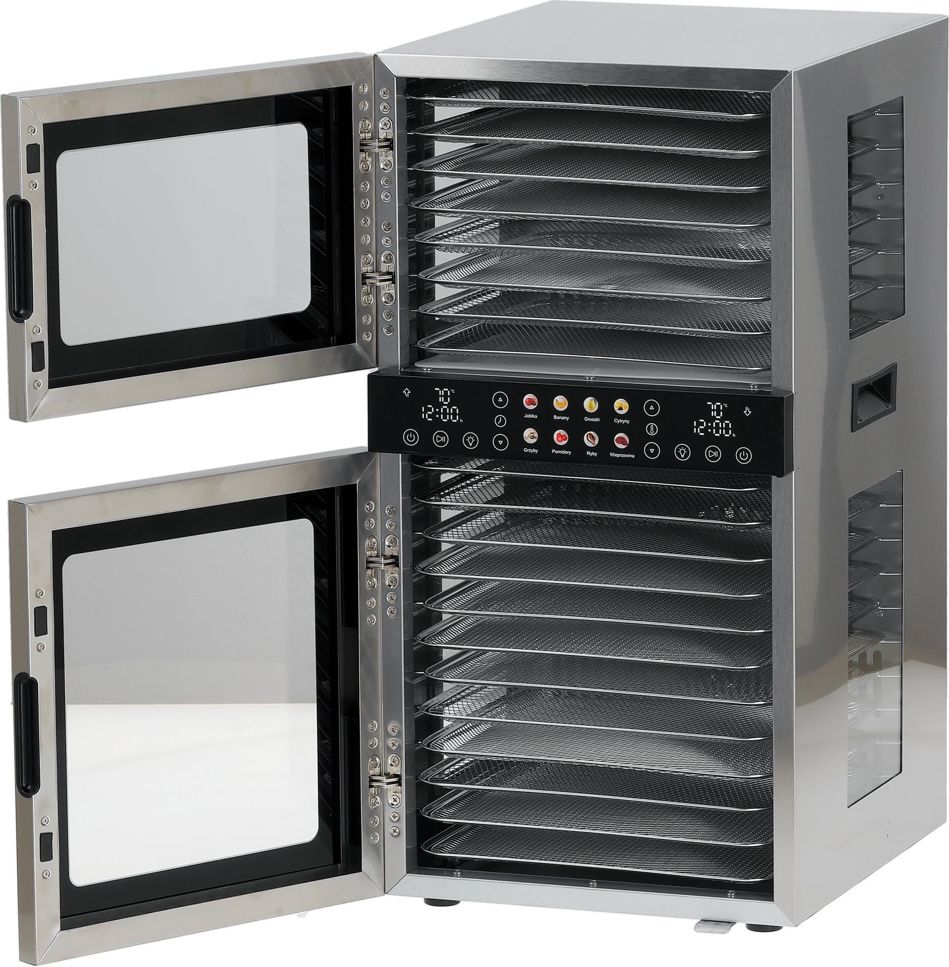 Yato Dörrautomat Gastro Lebensmitteltrockner mit 20 Edelstahl-Einschüben, 1500 W 1500 W, Gastro Lebensmitteltrockner mit 20 Edelstahl-Einschüben, 1500 W – Bild 4 von 5