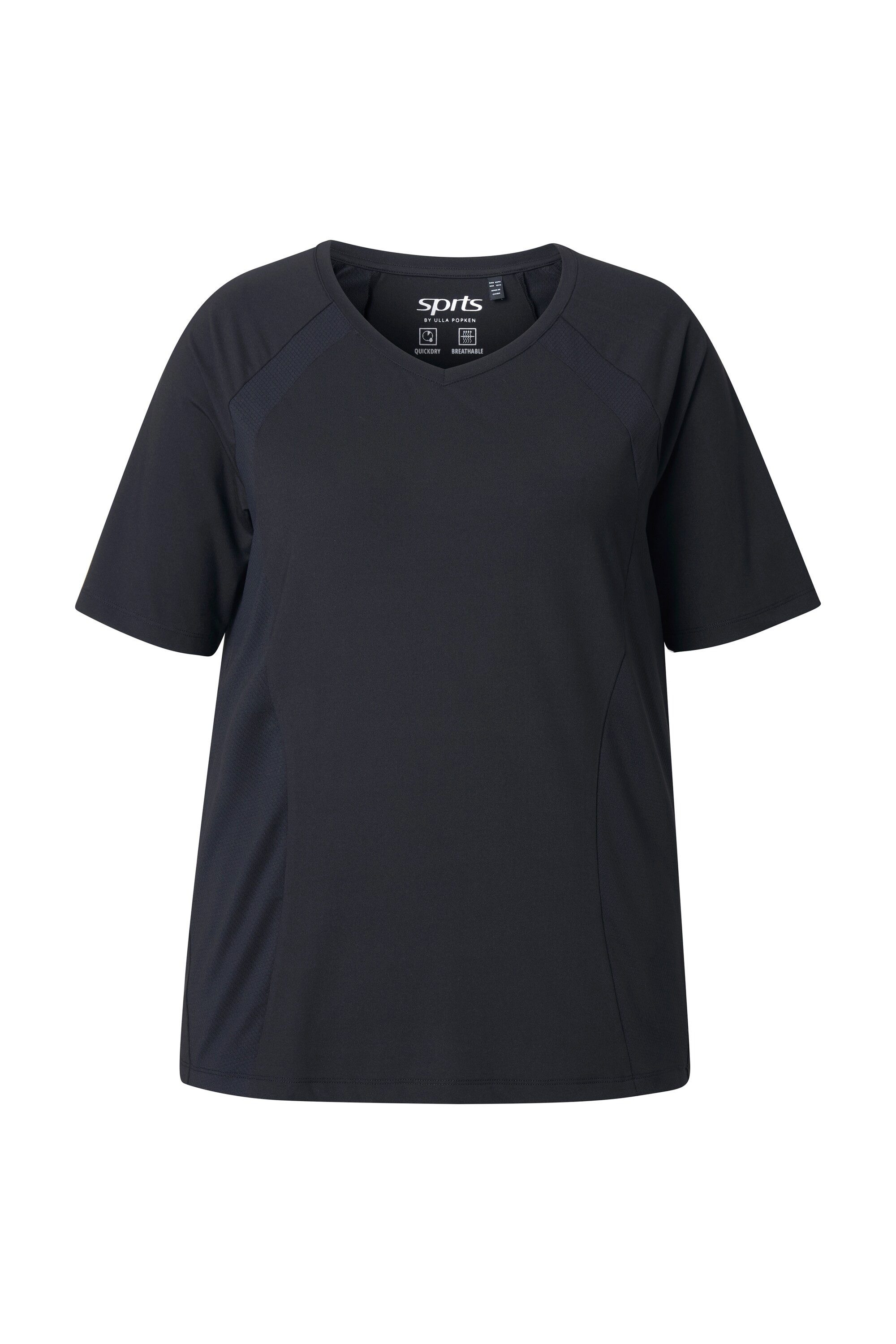 Ulla Popken T-Shirt Funktionsshirt schnelltrocknend Halbarm günstig online kaufen