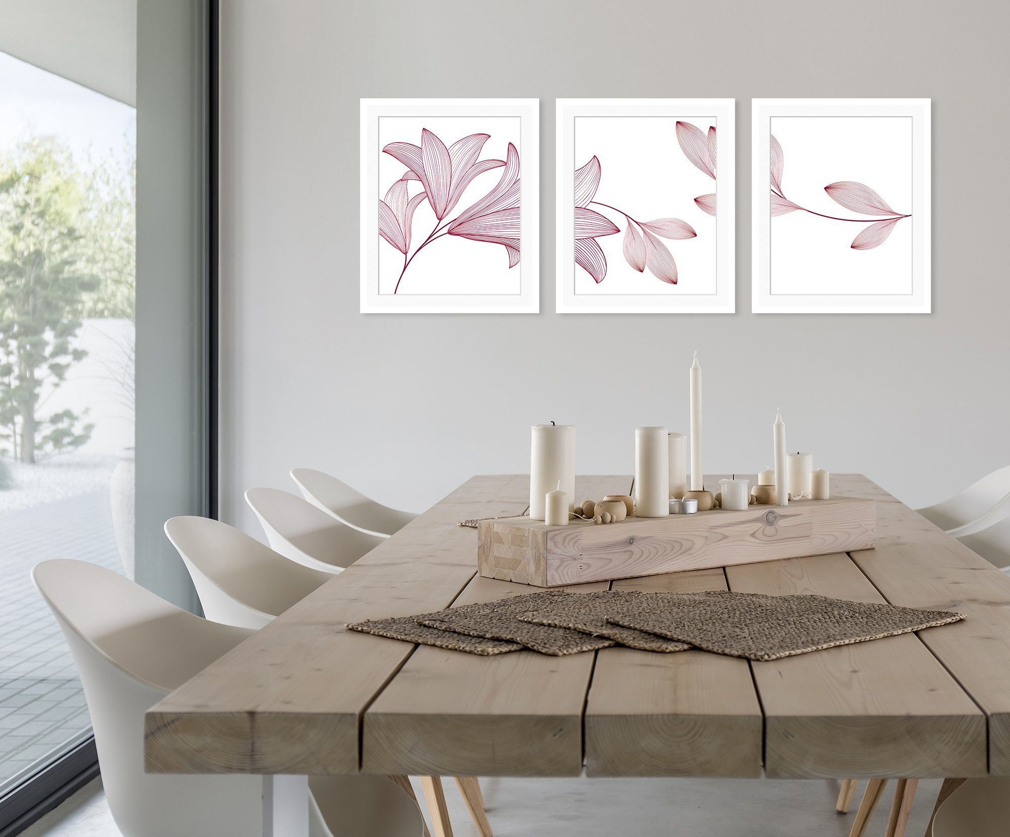 queence Bild Imsa, Blumen, Blumenbilder, Kunst (Set), gerahmt, Blumen