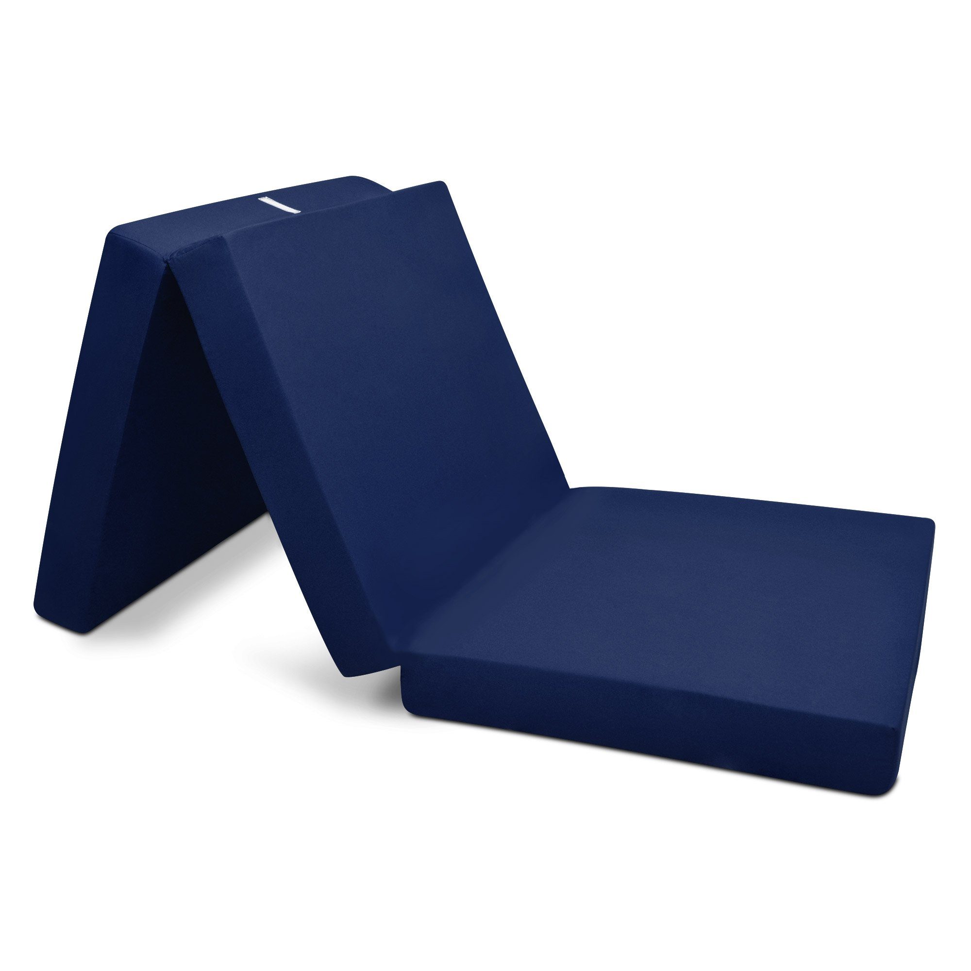 Klappmatratze Klappmatratze Gästebett Faltmatratze Campix, 60x190cm, Dunkelblau, Beautissu, 7 cm hoch, Klappmatratze Gästebett klappbar 60x190 cm Faltmatratze Gästematratze