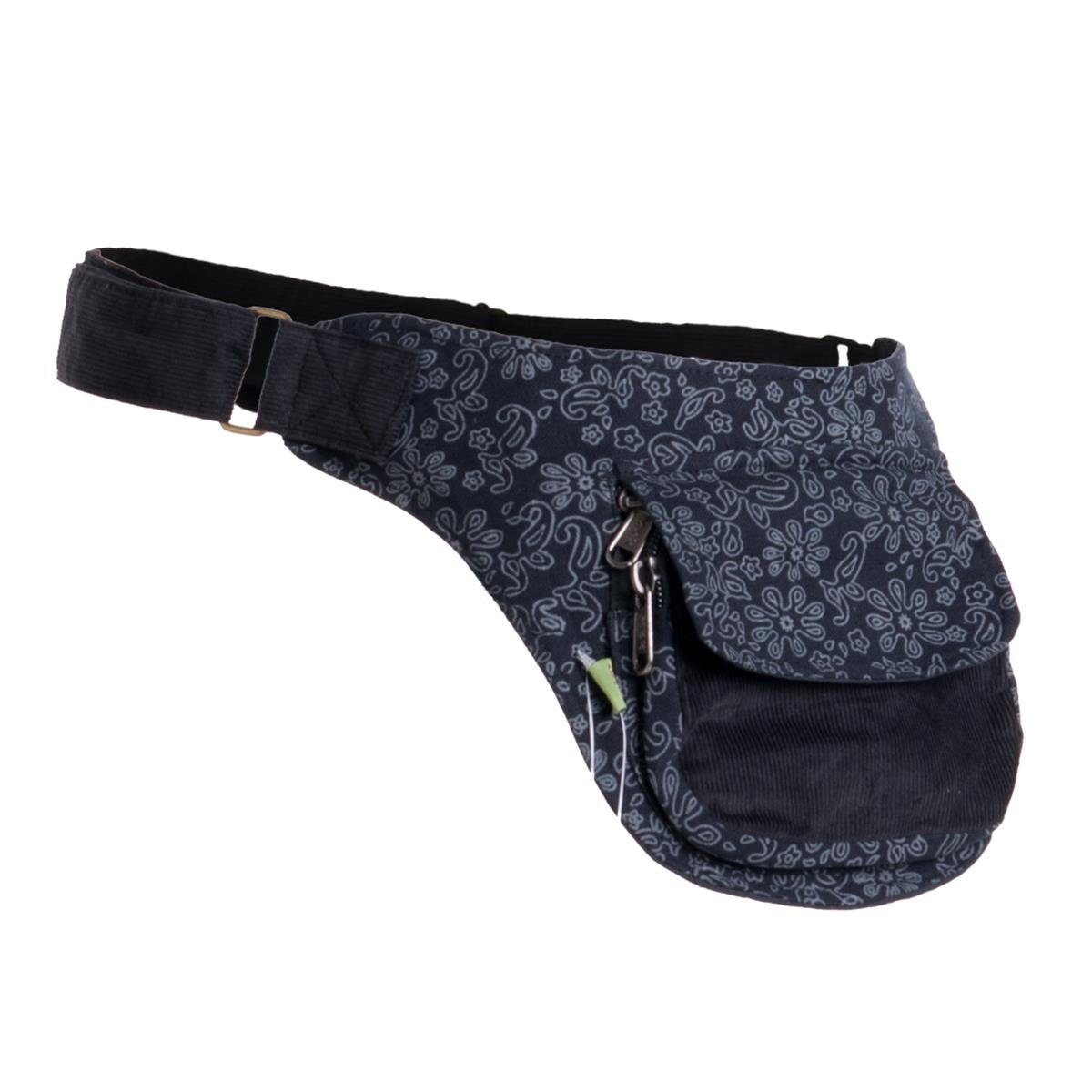 Marsupio Etnico Nepal GURU SHOP - Cintura Regolabile In Cotone - Verde, Unisex, 13x20 Cm - Stile Hippie E Festival - 4