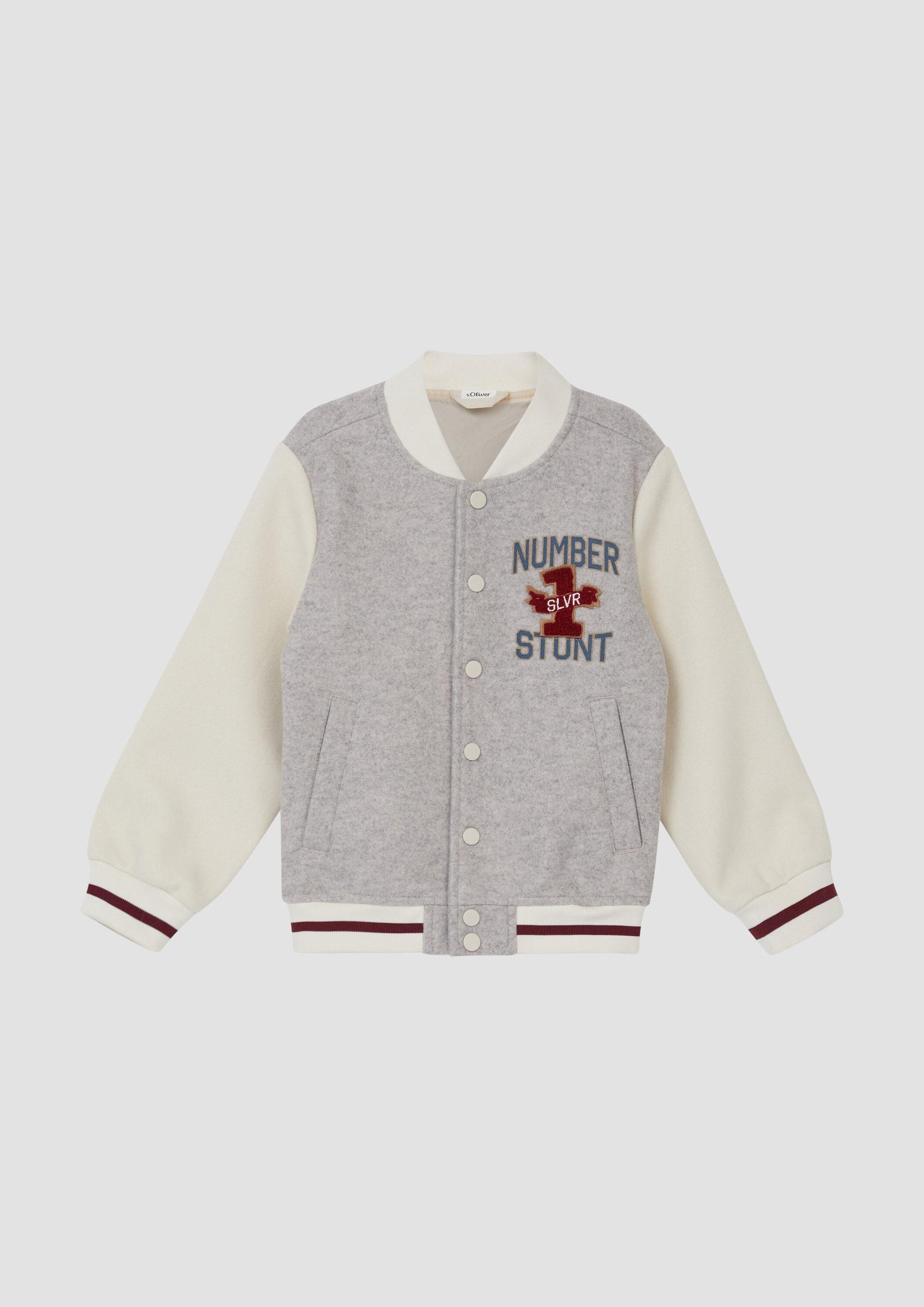 s.Oliver Funktionsjacke Indoor-Jacke Collegejacke mit Taftfutter und Kontrastdetails