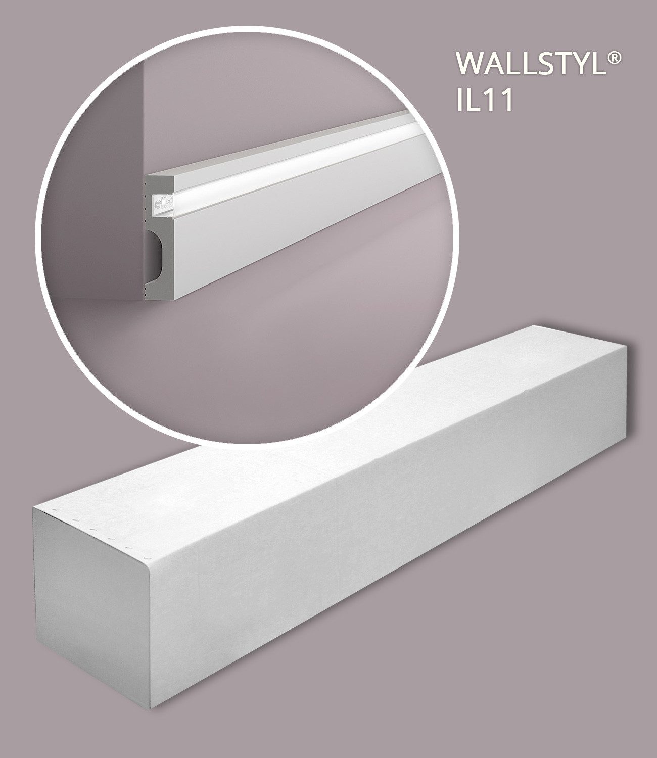 NOËL & MARQUET by nmc Sockelleiste NMC IL11-box WALLSTYL Sockelleisten 1 Karton SET 13 Stuckleisten 26 m, L: 2600 cm, H: 8 cm, 1 Karton Leisten-SET, 13-St., Fußleisten, Bodenleisten, Zierprofile, Stuckleisten