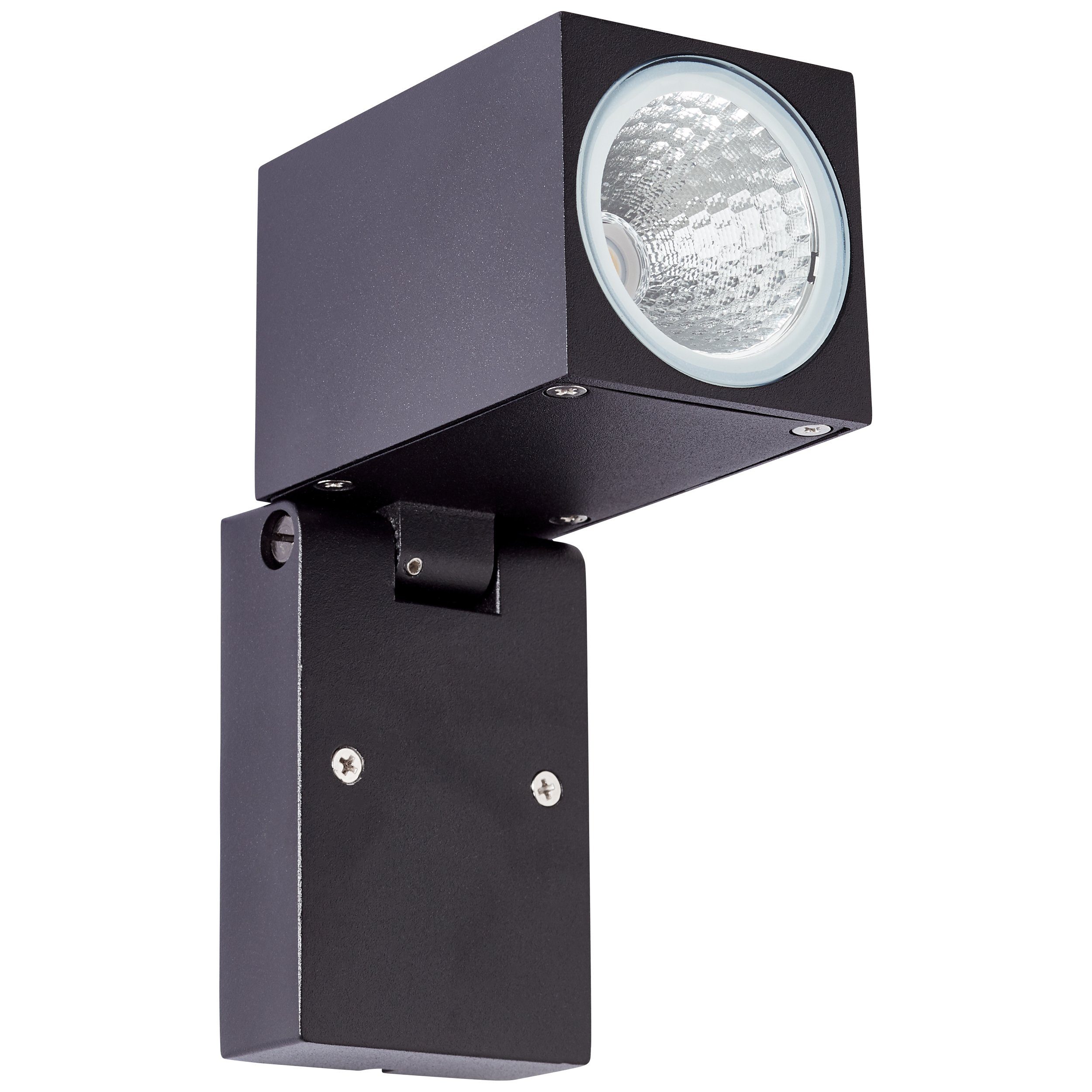 Lightbox LED Außen-Wandleuchte, cm, LED warmweiß, schwenkbar 7 K, lm, 600 x 10 8 W, fest LED Wandspot, Außen 3000 IP54, integriert