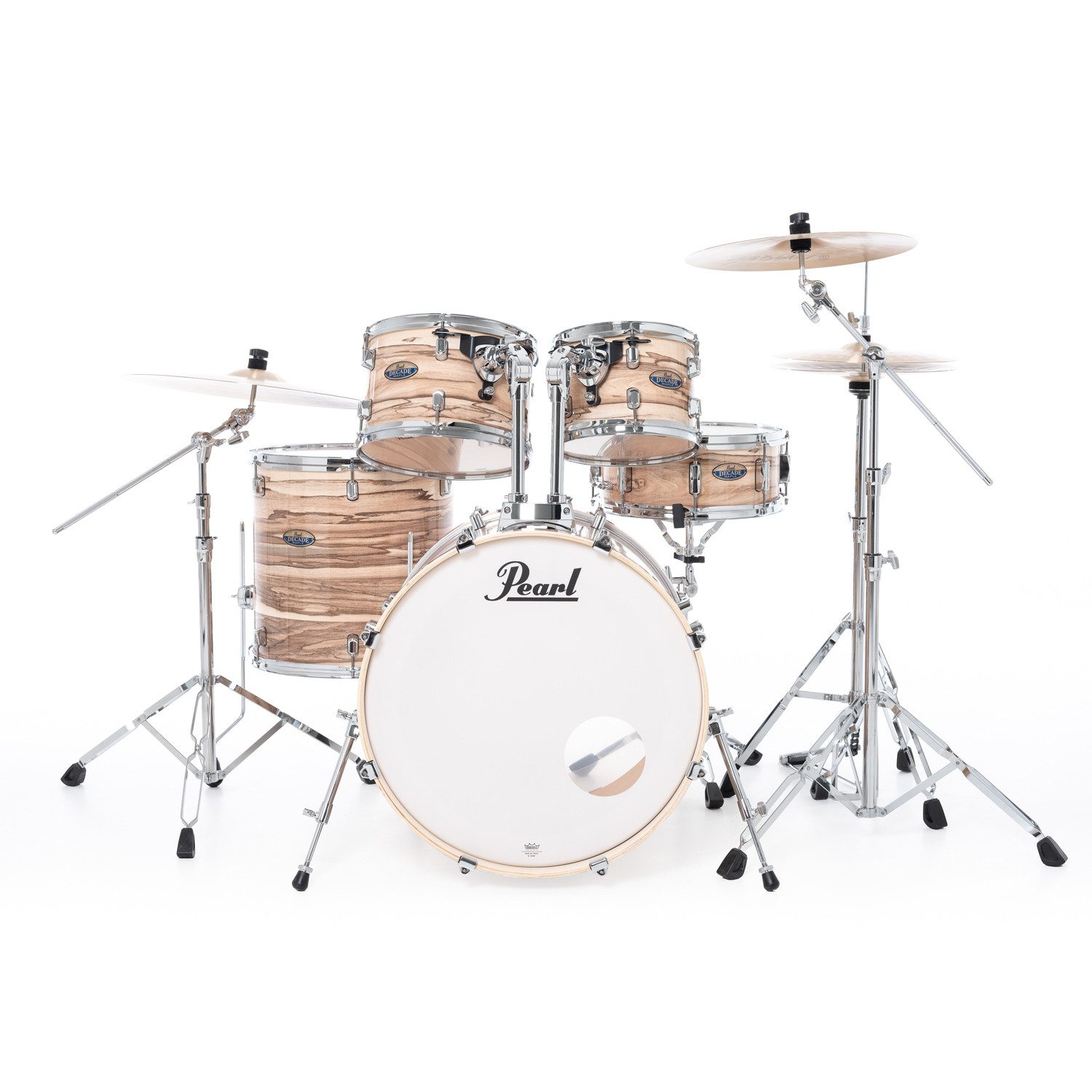 Pearl Drums Schlagzeug Pearl Schlagzeug Decade Maple 22 Zoll Gloss Exotic Maple mit Zubehör,Fortgeschrittene, Schlagzeug, Zubehör-Set, Drumset