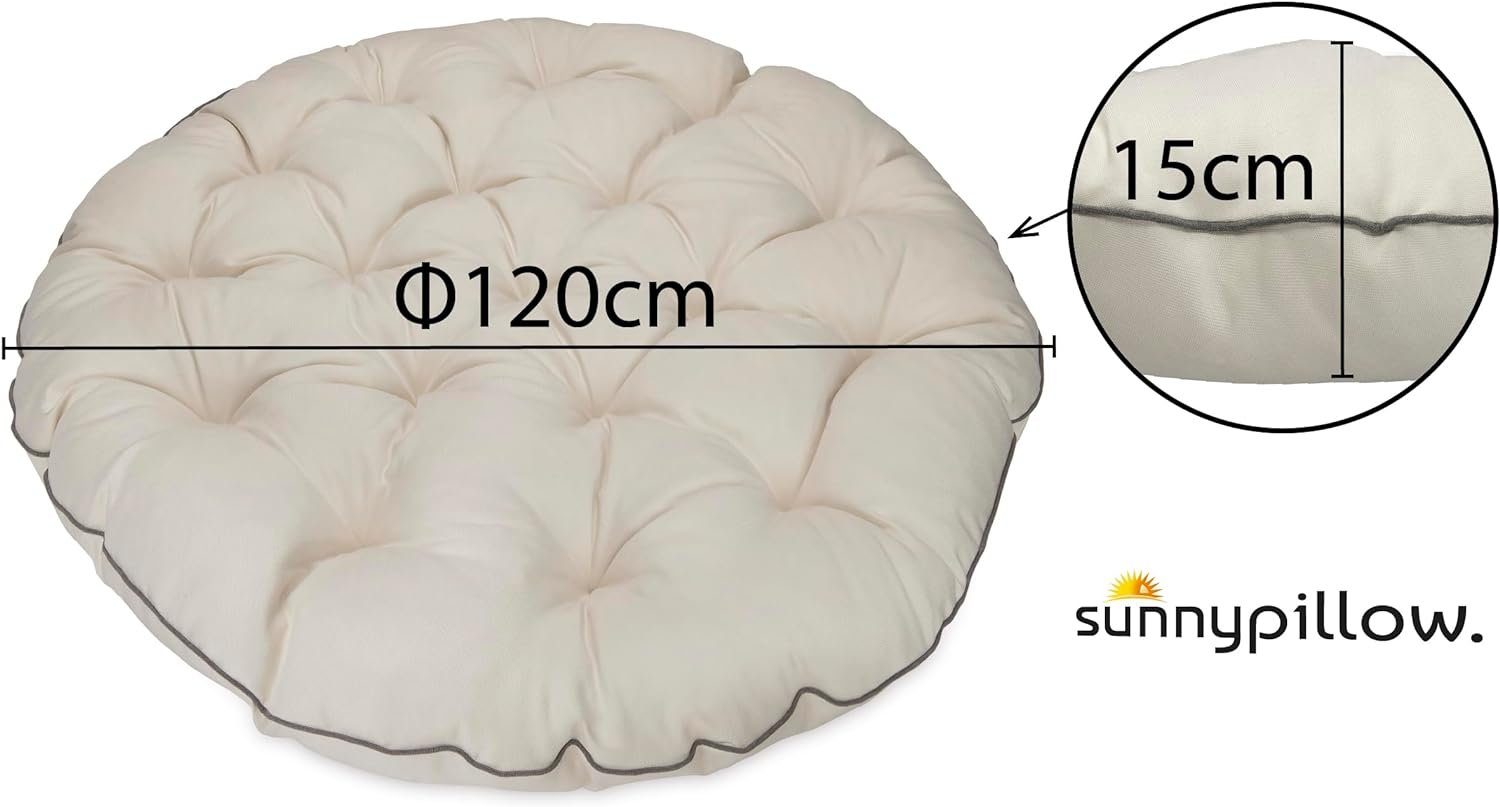 sunnypillow Sesselauflage Polster für Papasansessel, rund Durchmesser 120 c günstig online kaufen