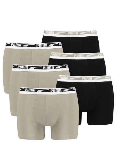 PUMA Boxershorts PUMA MEN MULTI LOGO BOXER 6P (Spar-Set, 6-St)