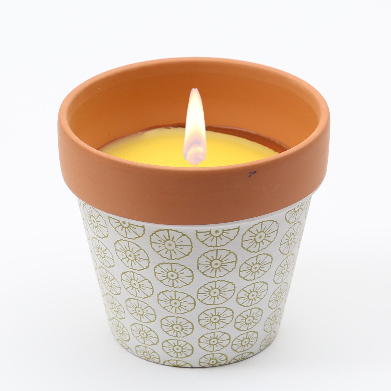 MARELIDA Outdoorkerze Duftkerze Citronella in Tontopf Terrakotta Blumentopf Outdoorkerze (1-tlg)