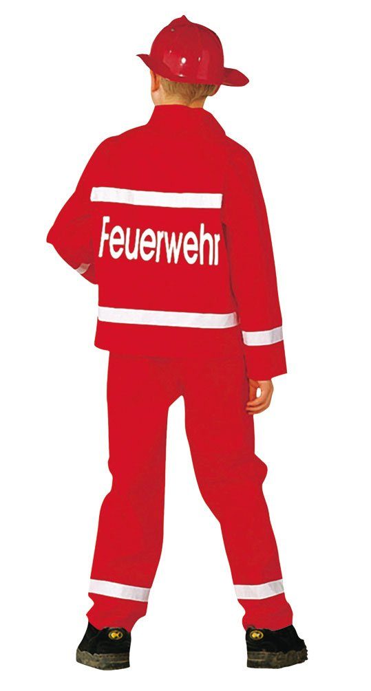 Karneval-Klamotten Kostüm Feuerwehrmann rot Jungen Feuerwehrkostüm 2 tlg., Kinderkostüm Komplettkostüm Karneval