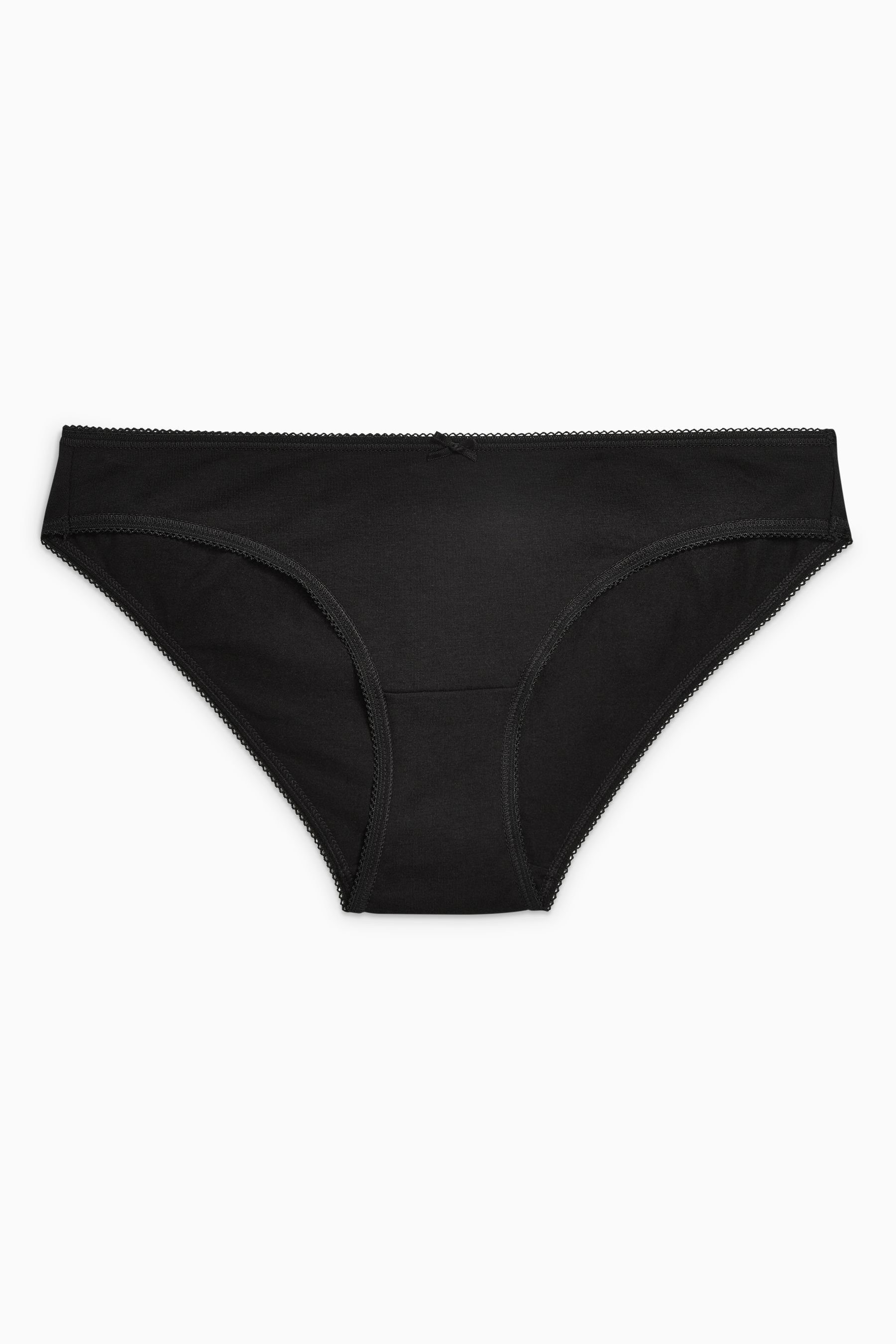 5er-Pack aus Next Baumwolle, Slips (5-St) Bikini Black Bikinislip