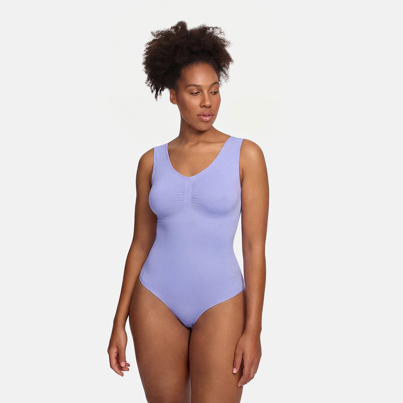 cfab (creamy fabrics) Shaping-Body Tank Bodysuit Sculpting Shapewear mit Slip-Soft Violet-XS (1-tlg)