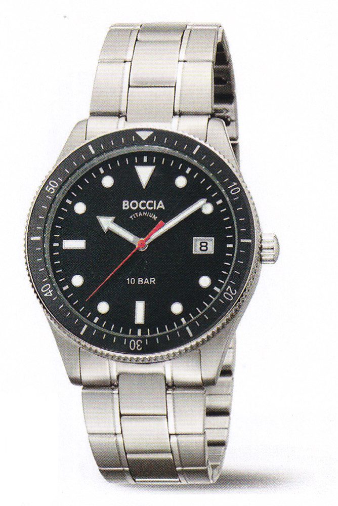 Quarzuhr Boccia Titan Herrenuhr 3664-06