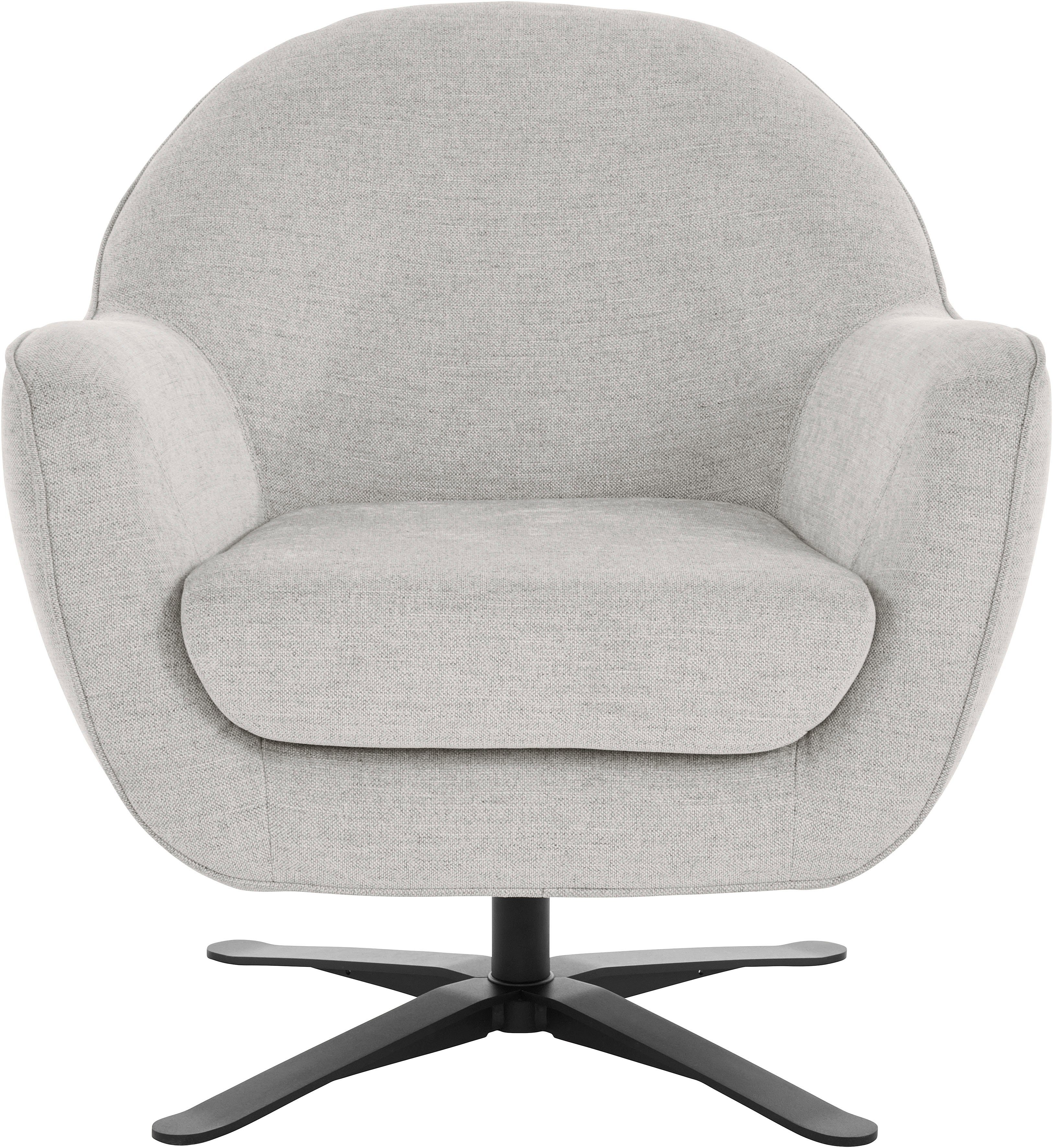 Home affaire Drehsessel Stavre, Loungesessel mit Drehfunktion, in moderner Optik, mit elegantem Drehfuß