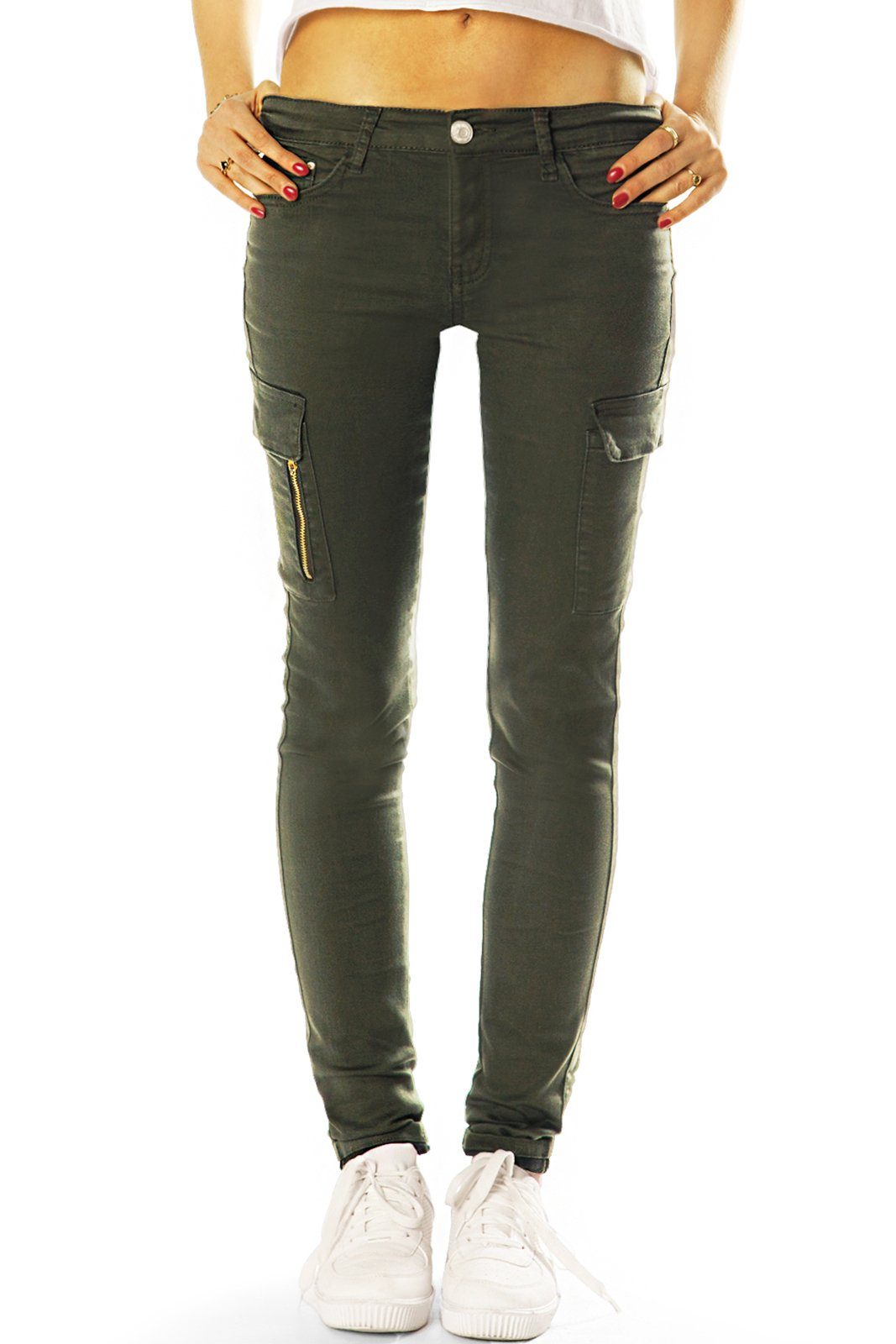 be styled Cargojeans Cargo Hosen Slimfit low waist Hose stretch fit - Damen - j36l-1 mit Stretch-Anteil