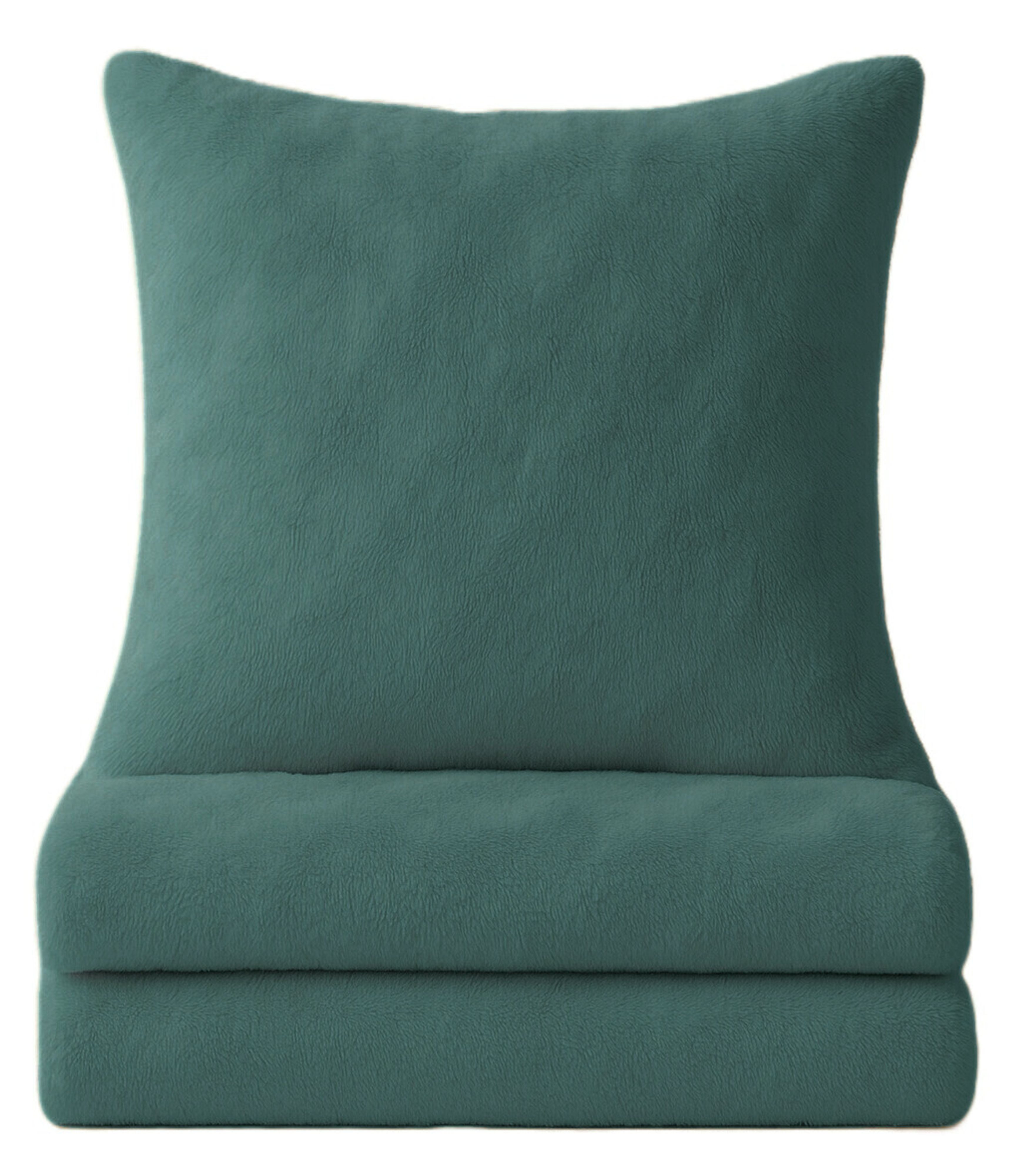 One Home Bettwäsche Winter Cashmere Touch Bubble Optik, Fleece, 2 teilig, kuschelig flauschig warmes weiches Teddy Plüsch Flanell