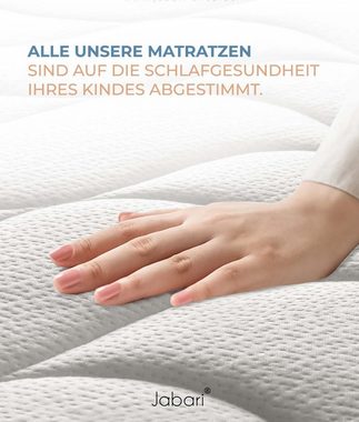 Kindermatratze SUSU, Jabari, 12 cm hoch, (Babymatratze 60x120 cm für Babybett oder Wiege I Kindermatratze 60x120 Jugendmatratze mit Hochwertige Qualität Bezug), Belastbar bis 70kg,Optimales Schlafklima ATMUNGSAKTIV durch KLIMAWATTE