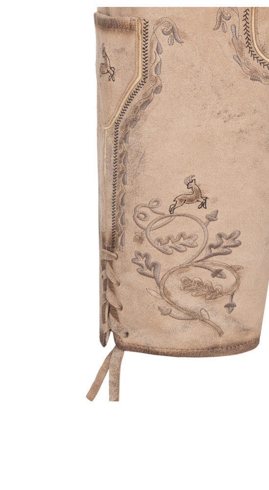 Nübler Trachtenlederhose Lederhose kurz Torben in Natur von Nübler