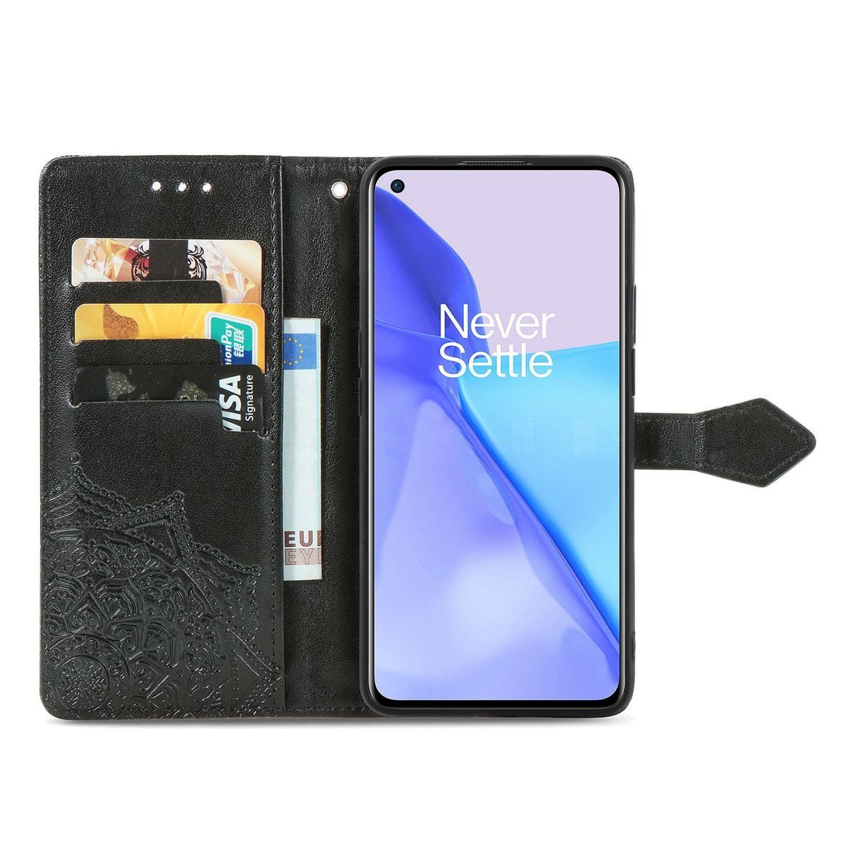 König Design Handyhülle OnePlus 9, Schutzhülle Schutztasche Case Cover Etuis Wallet Klapptasche Bookstyle