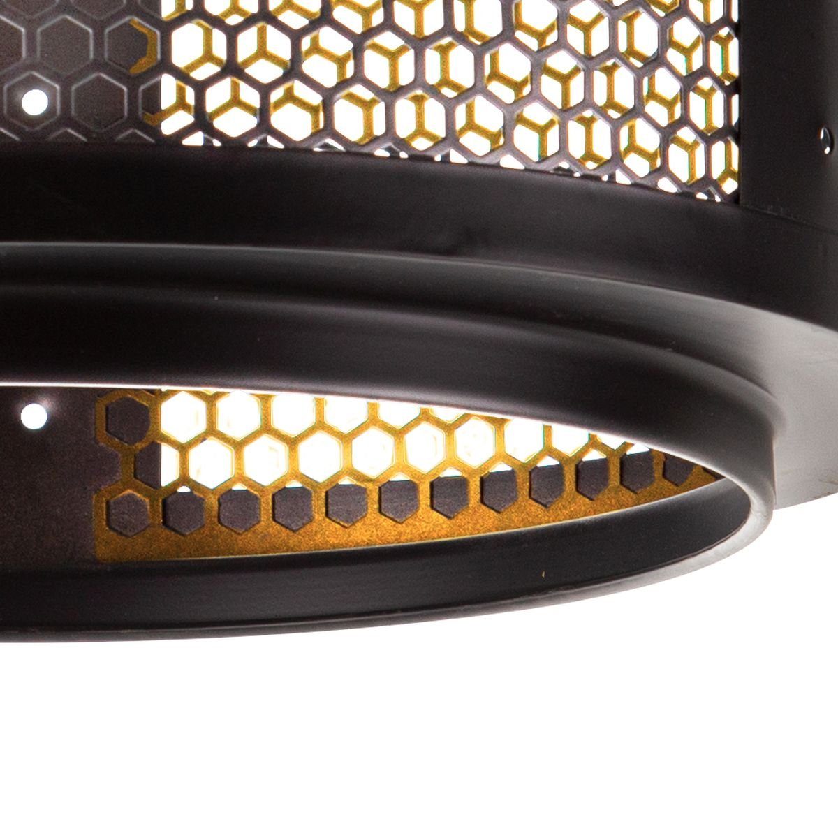 Nino Deckenleuchte Deckenleuchte Deckenlampe Leuchten Metallgitterschirm Schwarz bmf-versand