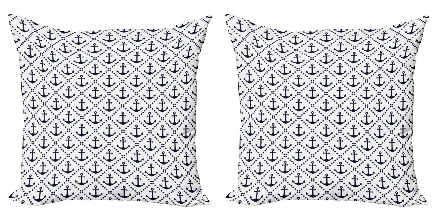 Kissenbezüge Modern Accent Doppelseitiger Digitaldruck, Abakuhaus (2 Stück), Geometrisch Seeanker Dots