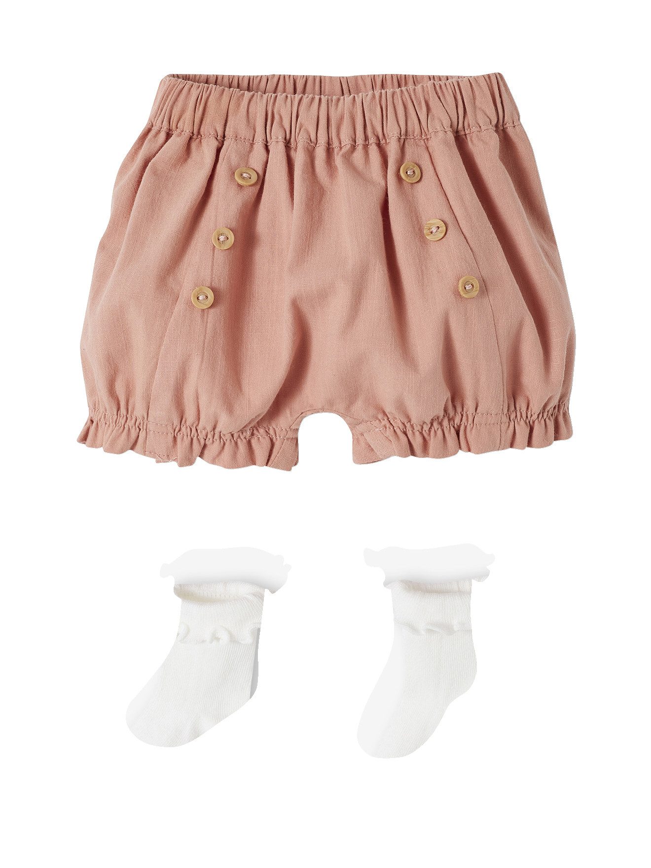 Bermudas Mädchen Baby-Set: Shorts & Socken