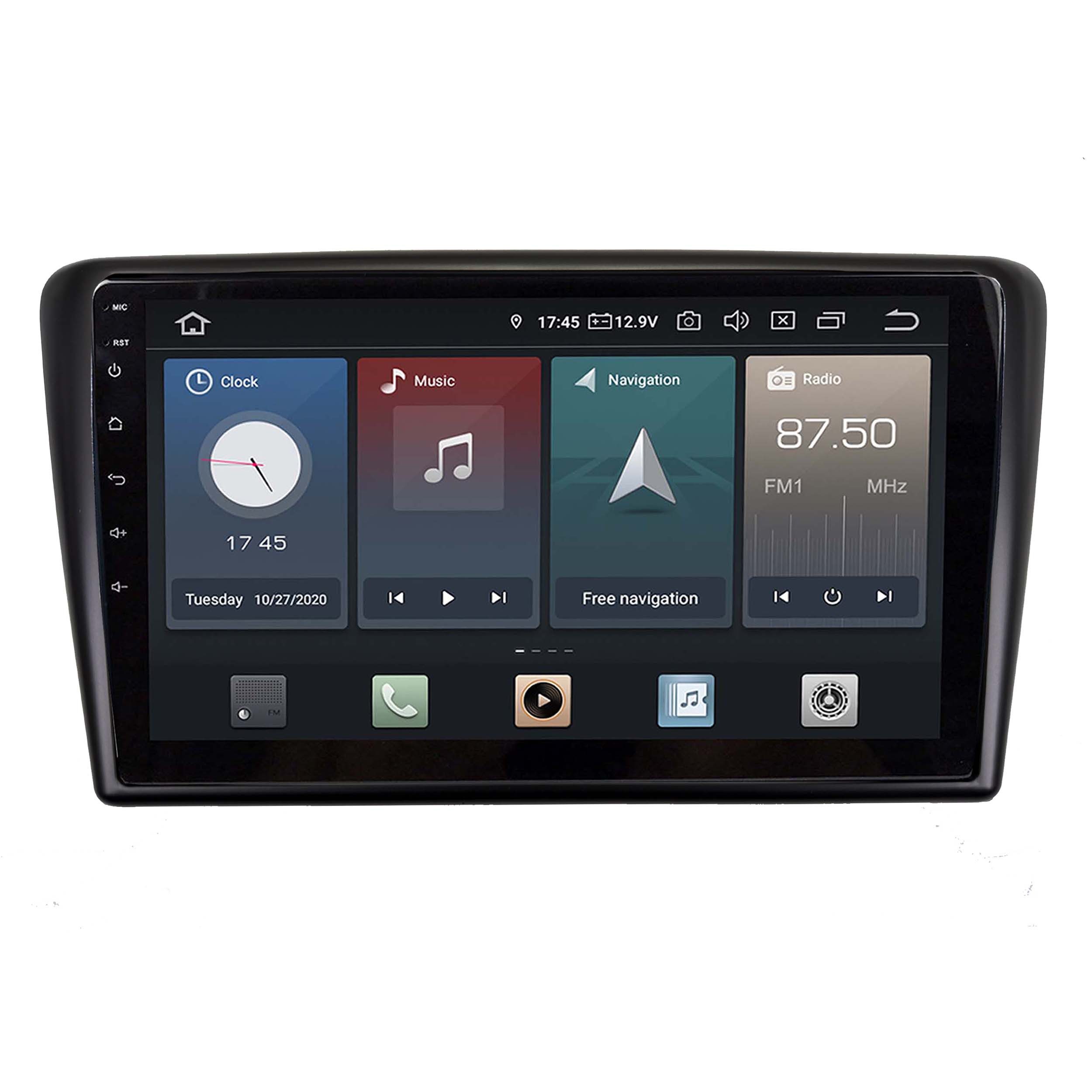 TAFFIO Für Skoda Superb 3T 10" Touch Android Autoradio GPS Navigation CarPlay Einbau-Navigationsgerät
