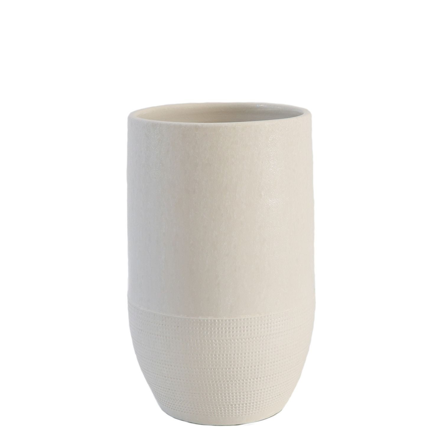 CreaFlor Home Bodenvase Lugo, Farbe: Weiß, Höhe: 30cm