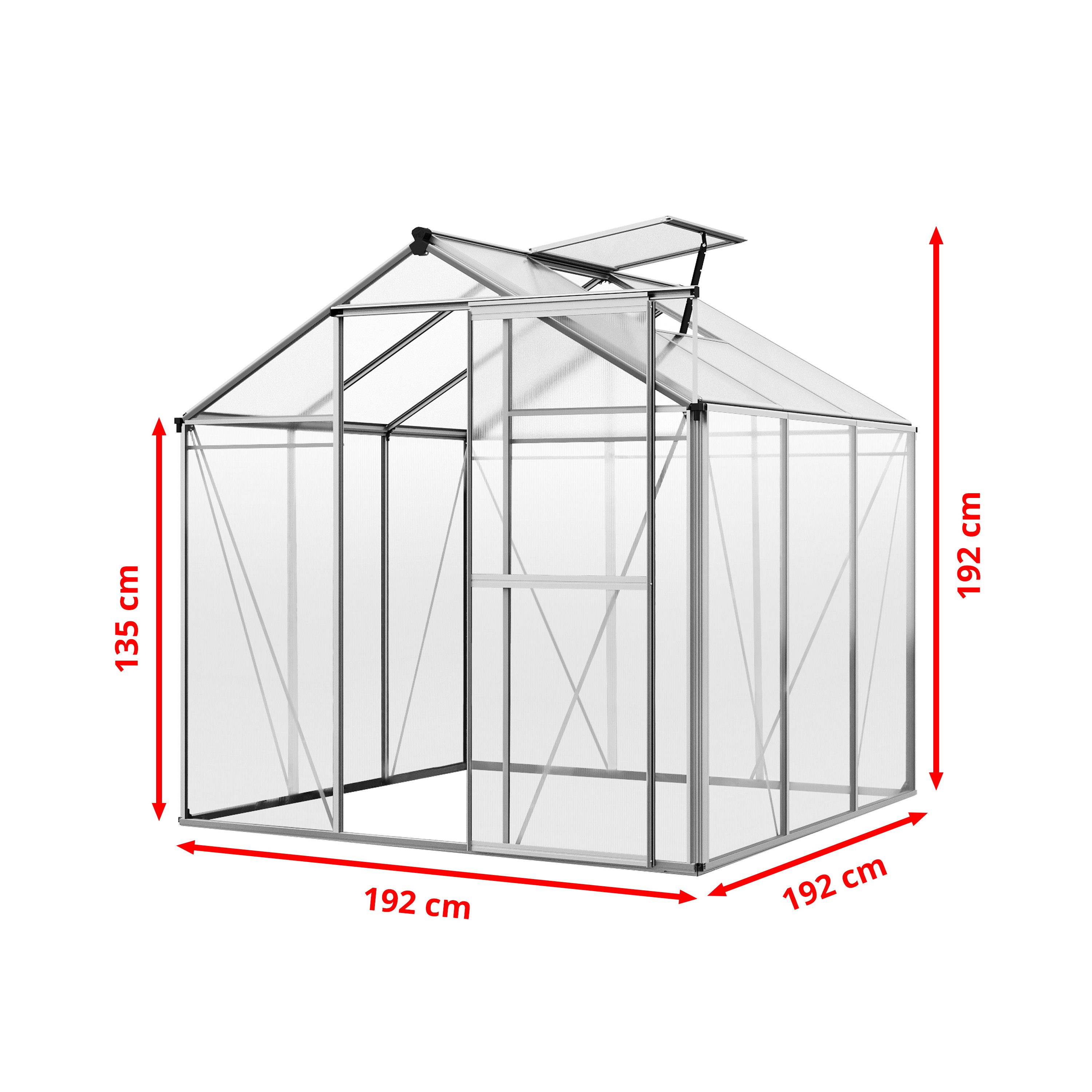 GFP Gewächshaus Jasmin 3, inkl. Alu-Fundamentrahmen & automatischem Fenster günstig online kaufen