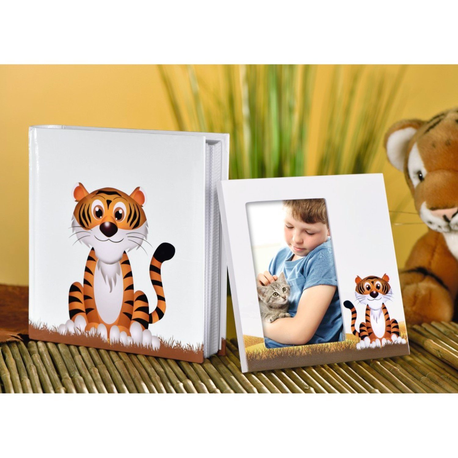 Tiger für 10x15cm, Rahmen MDF-Rahmen, und Liam Aufhänger Hama Bilderrahmen (einzeln), Bilderrahmen Kinder Aufsteller, 10x15cm, Kinderzimmer
